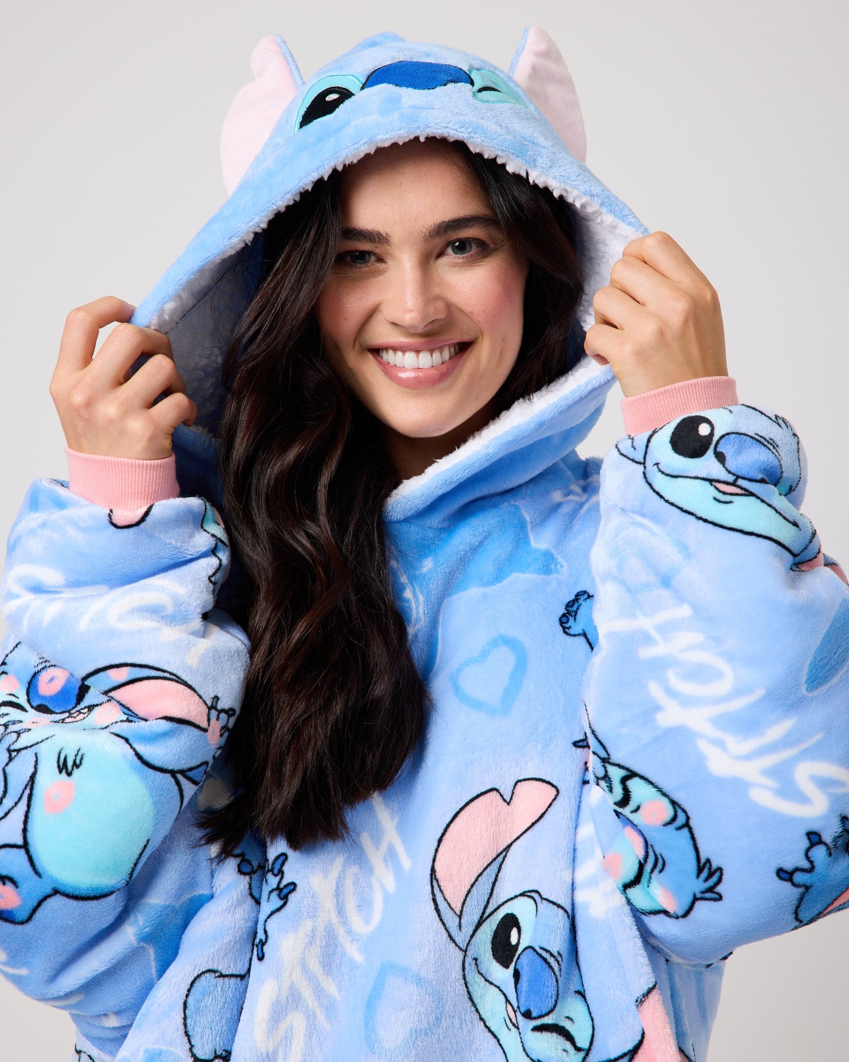 70-80s  極上品　D.S stitch big デーラードJKT F Snuggz Adult Original Stitch Licensed Hooded Blanket
