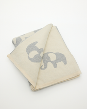Snuggz Cotton Knitted Elephant Baby Blanket, 80 x 100 cm