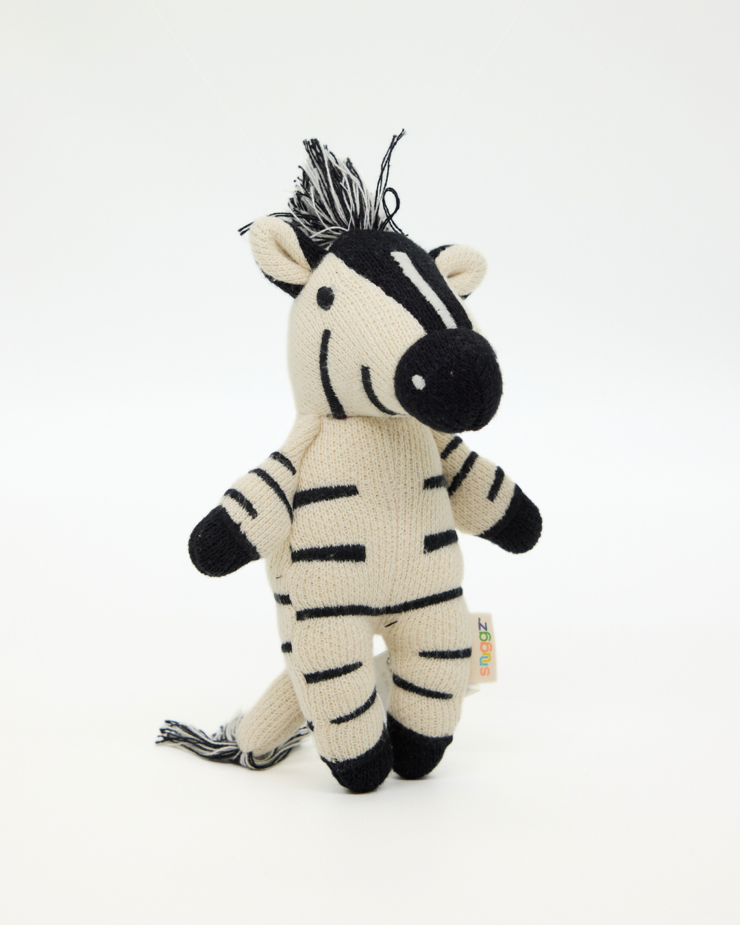 Snuggz Knitted Safari Zebra Soft Toy - Small