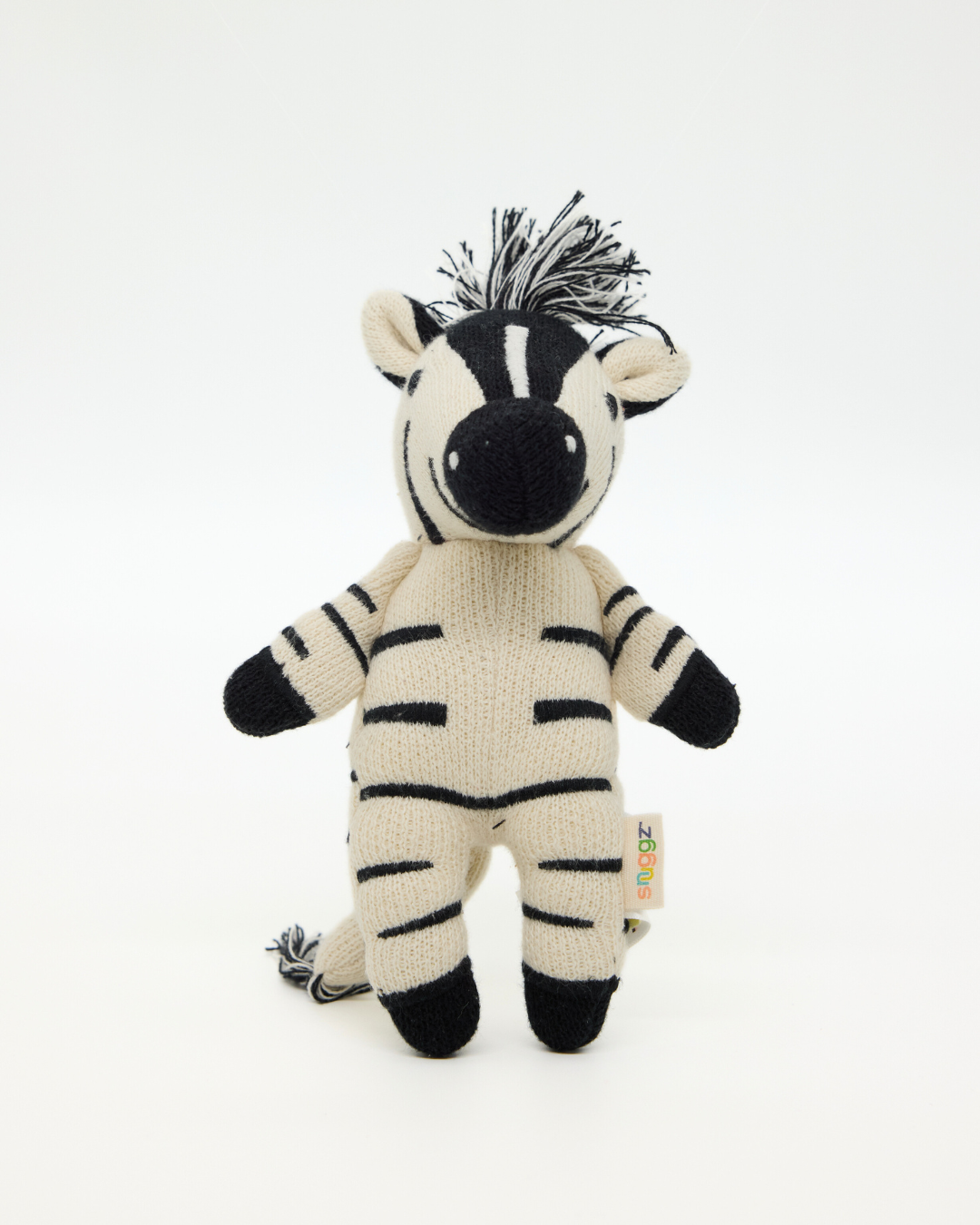 Snuggz Knitted Safari Zebra Soft Toy - Small