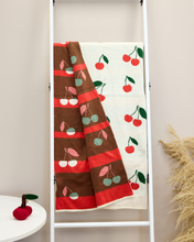 Snuggz Cotton Knitted Cherry Baby Blanket, 80 x 100 cm