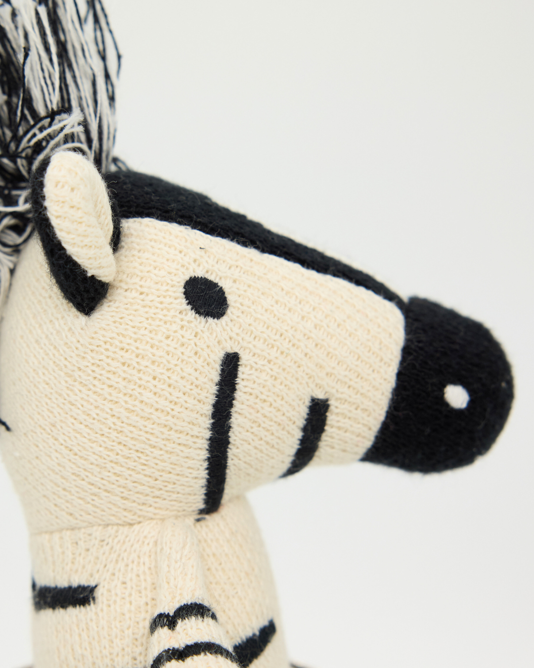 Snuggz Knitted Safari Zebra Soft Toy - Small
