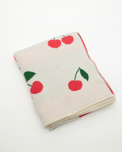 Snuggz Cotton Knitted Cherry Baby Blanket, 80 x 100 cm