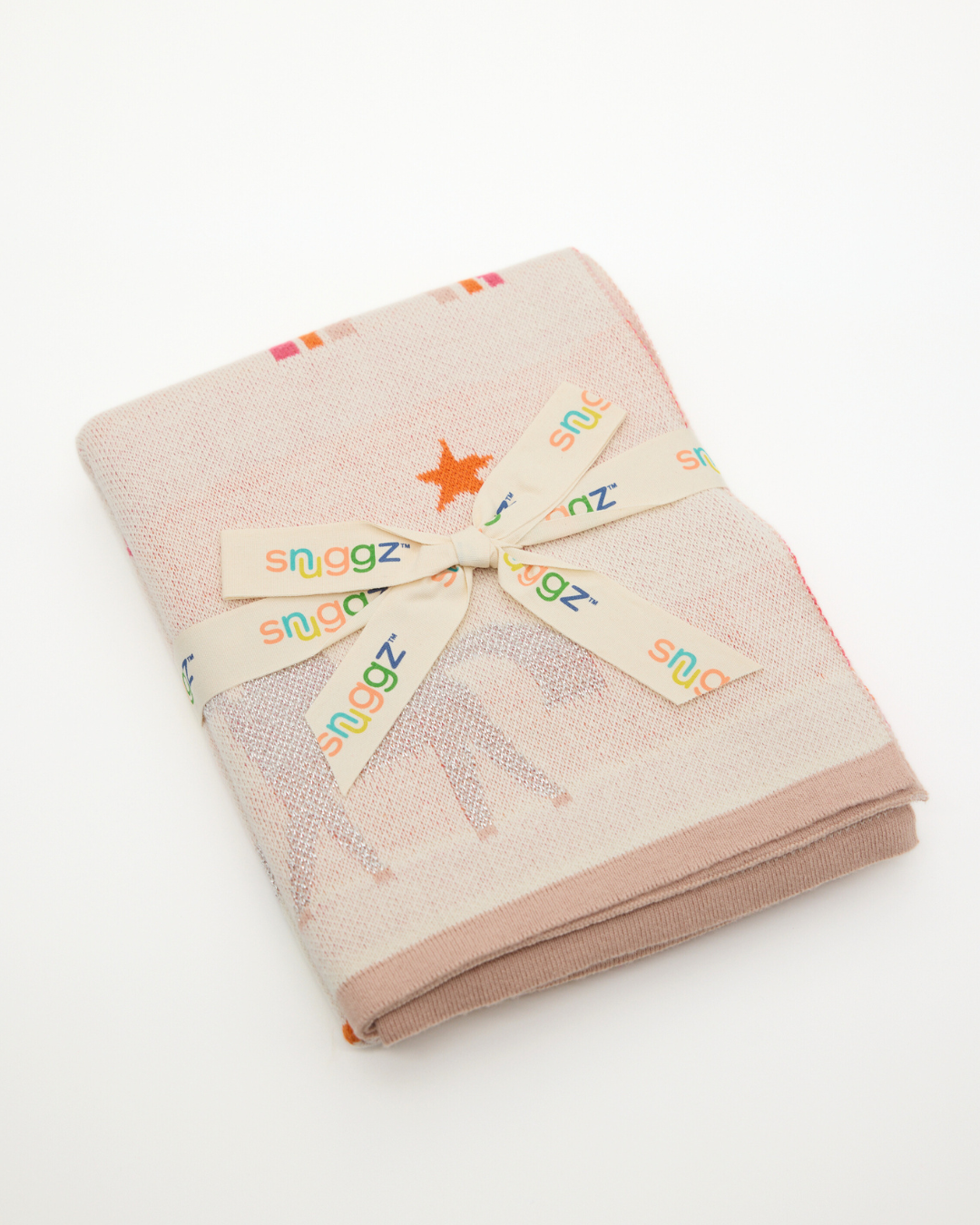 Snuggz Cotton Knitted Pink Unicorn & Rainbow Baby Blanket, 80 x 100 cm