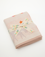 Snuggz Cotton Knitted Pink Unicorn & Rainbow Baby Blanket, 80 x 100 cm