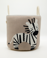 Snuggz Knitted Zebra Storage Basket - Large