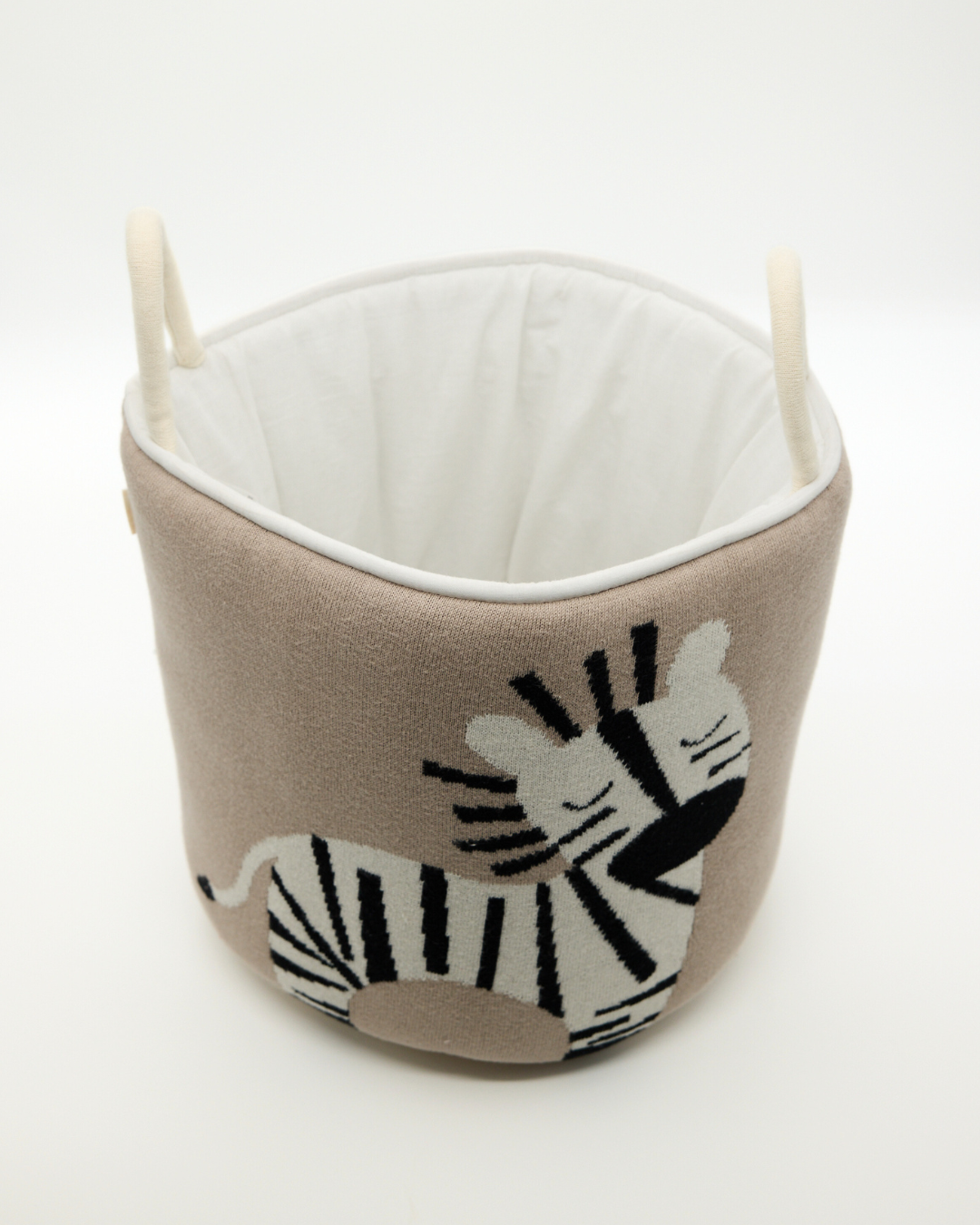 Snuggz Knitted Zebra Storage Basket - Large