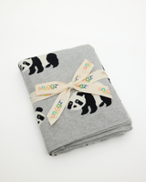 Snuggz Cotton Knitted Panda Baby Blanket, 80 x 100 cm