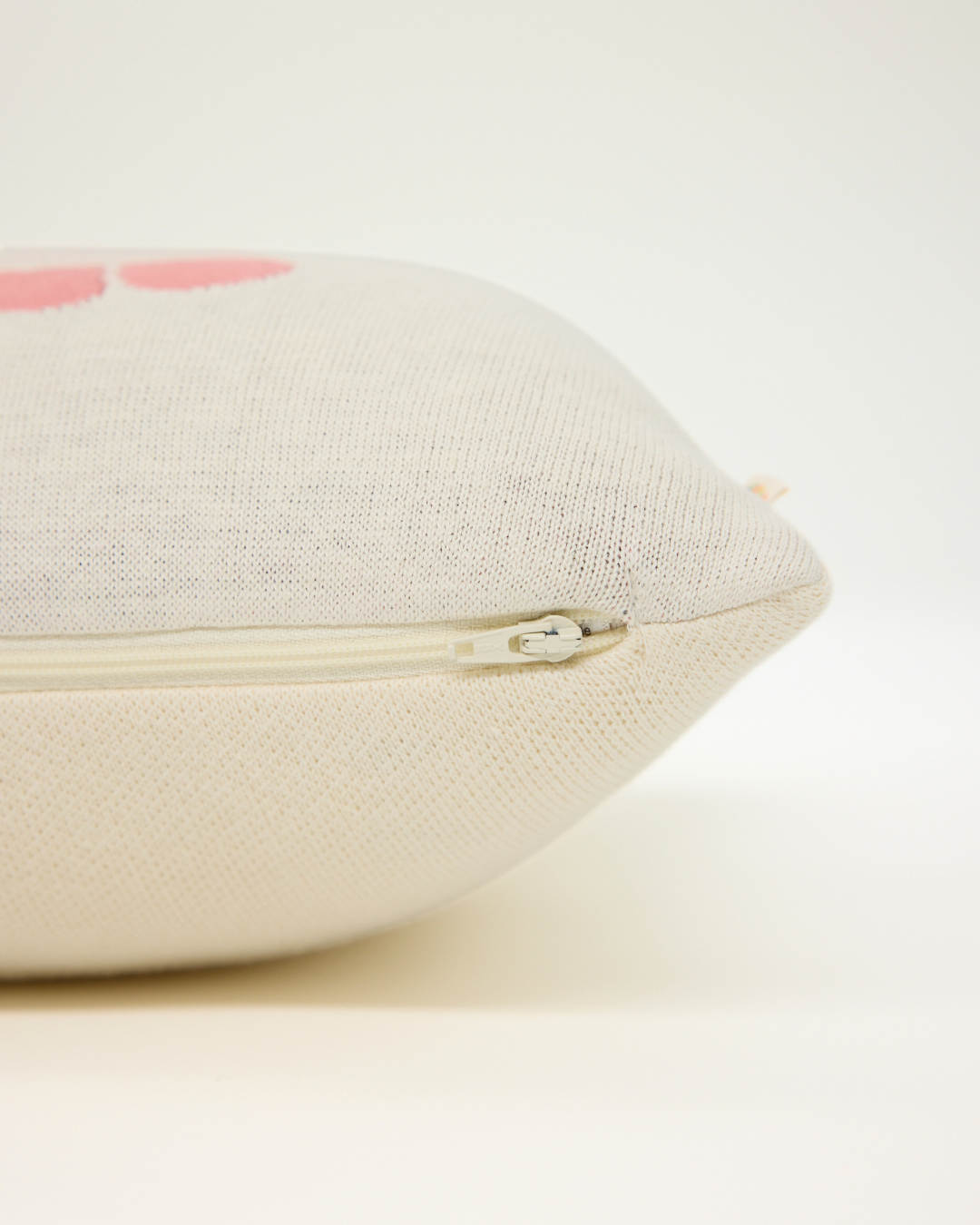 Snuggz Knitted Pink Unicorn & Rainbow Cushion With Filler