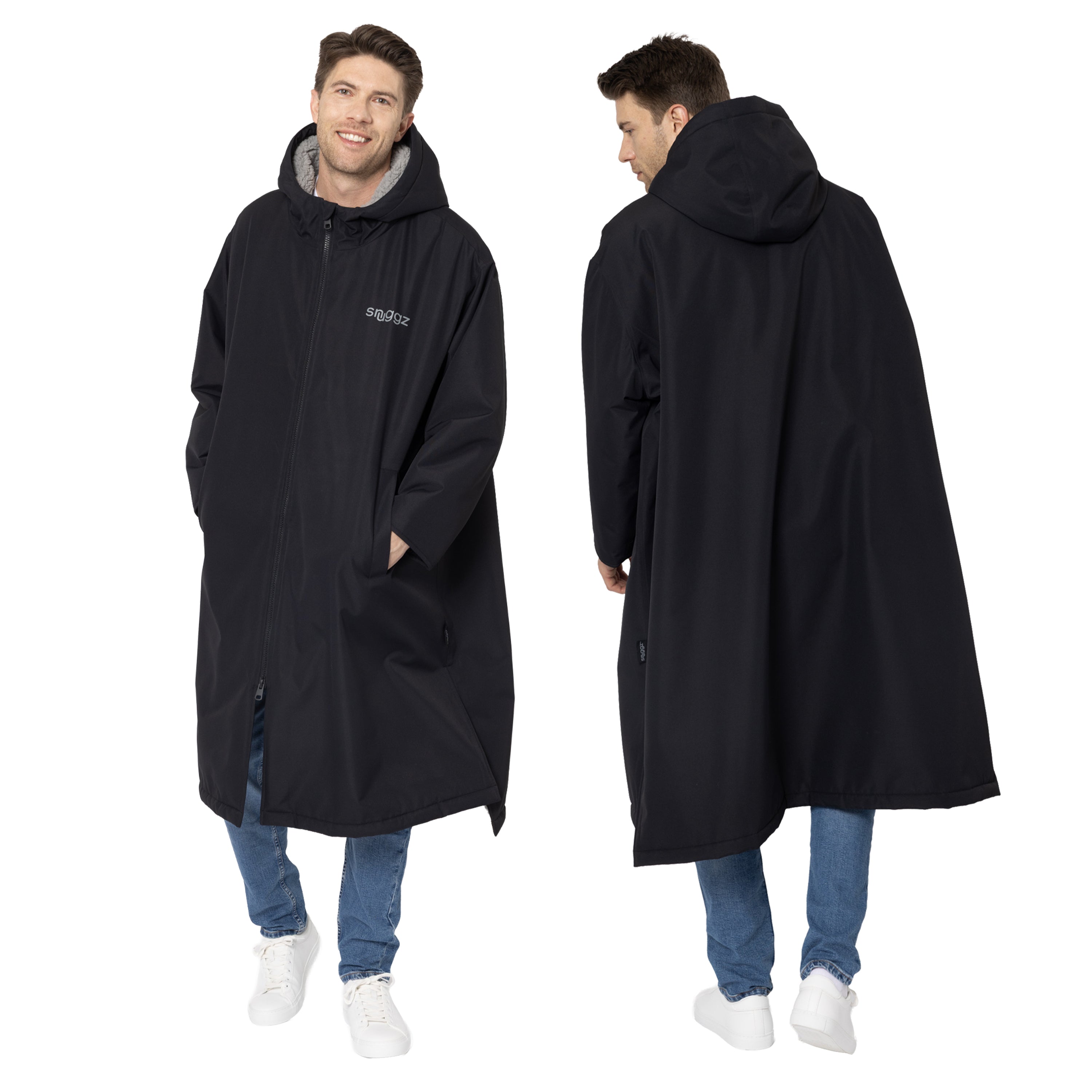 Snuggz Lite Black Changing Robe with Blue or Pink Borg