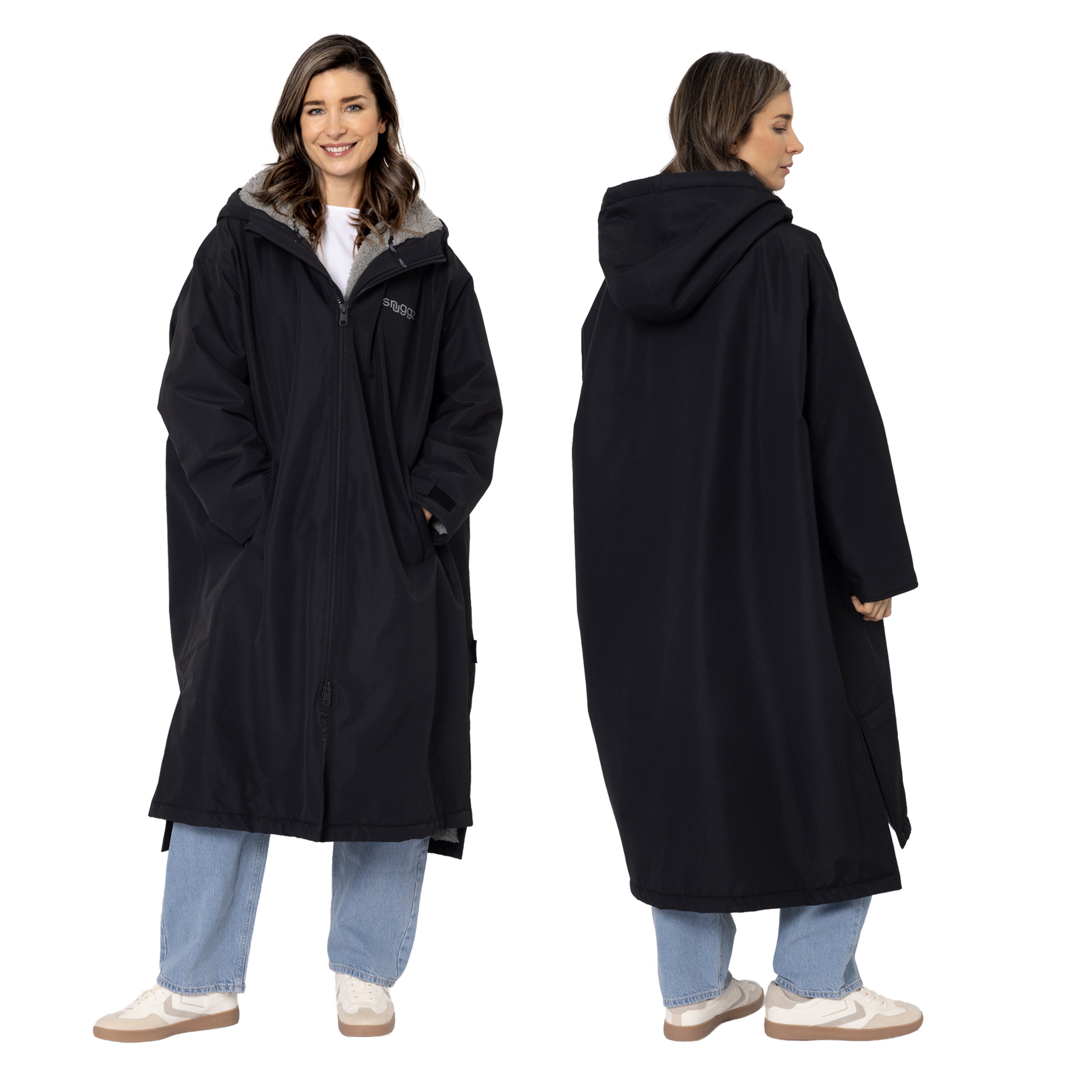 Snuggz Lite Black Changing Robe with Blue or Pink Borg