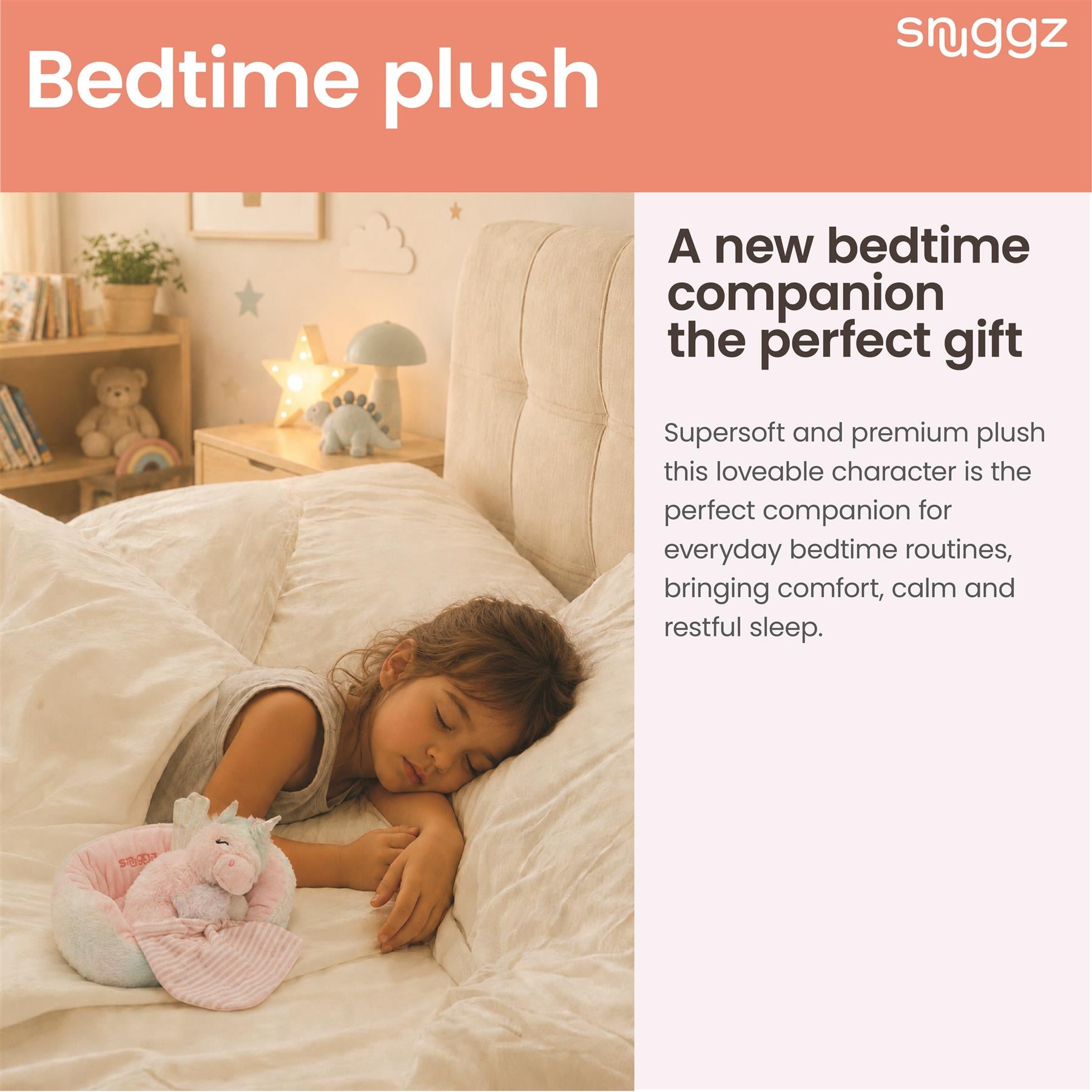 Snuggz Unicorn Kids Bedtime Plush Toy