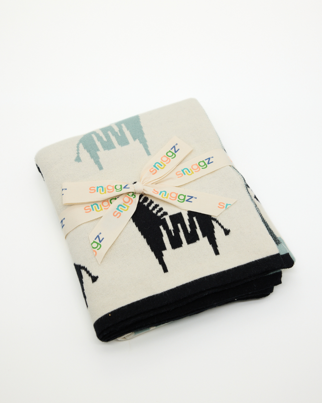 Snuggz Cotton Knitted Zebra Baby Blanket, 80 x 100 cm