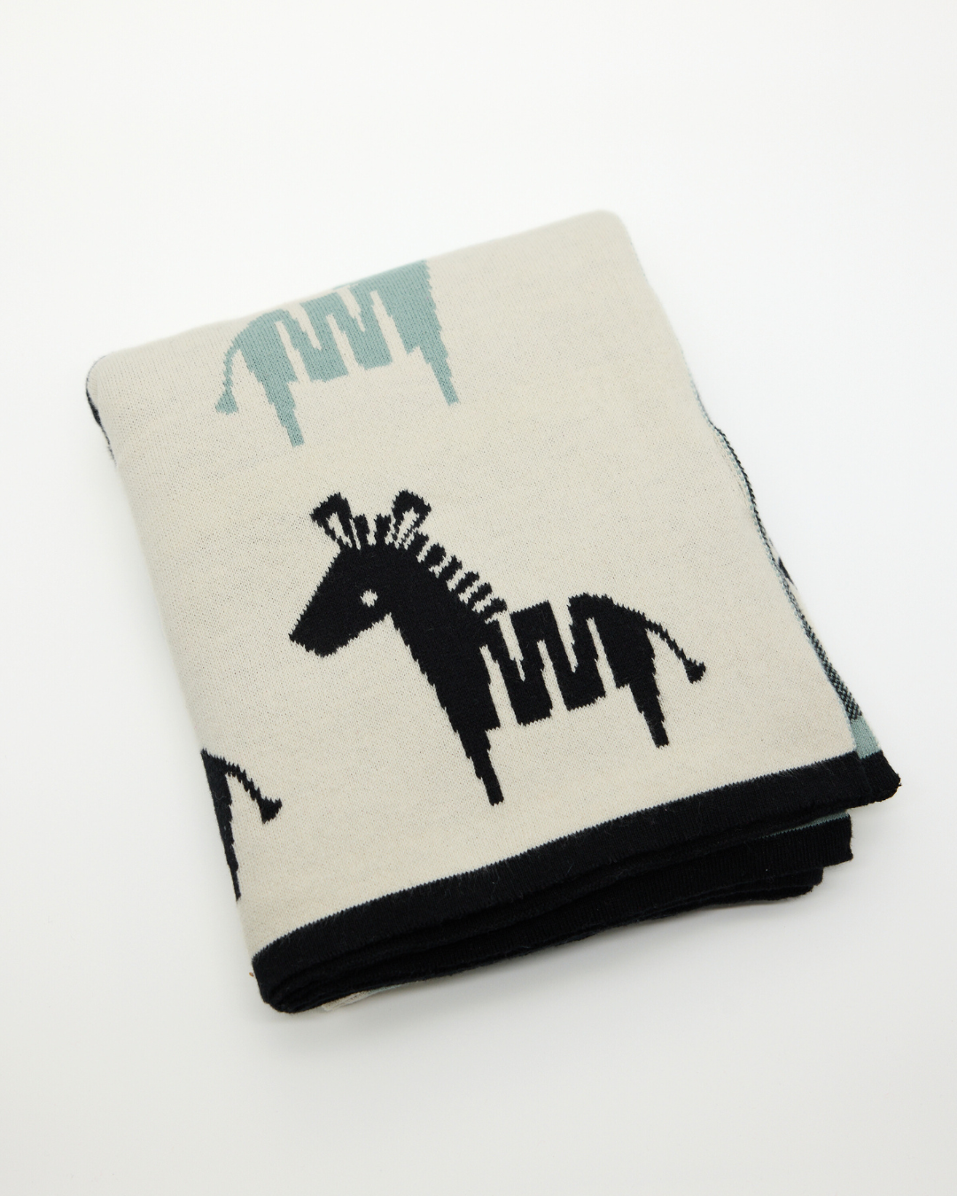 Snuggz Cotton Knitted Zebra Baby Blanket, 80 x 100 cm