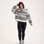 Snuggz Women Aztec Half Zip Borg Sweatshirt