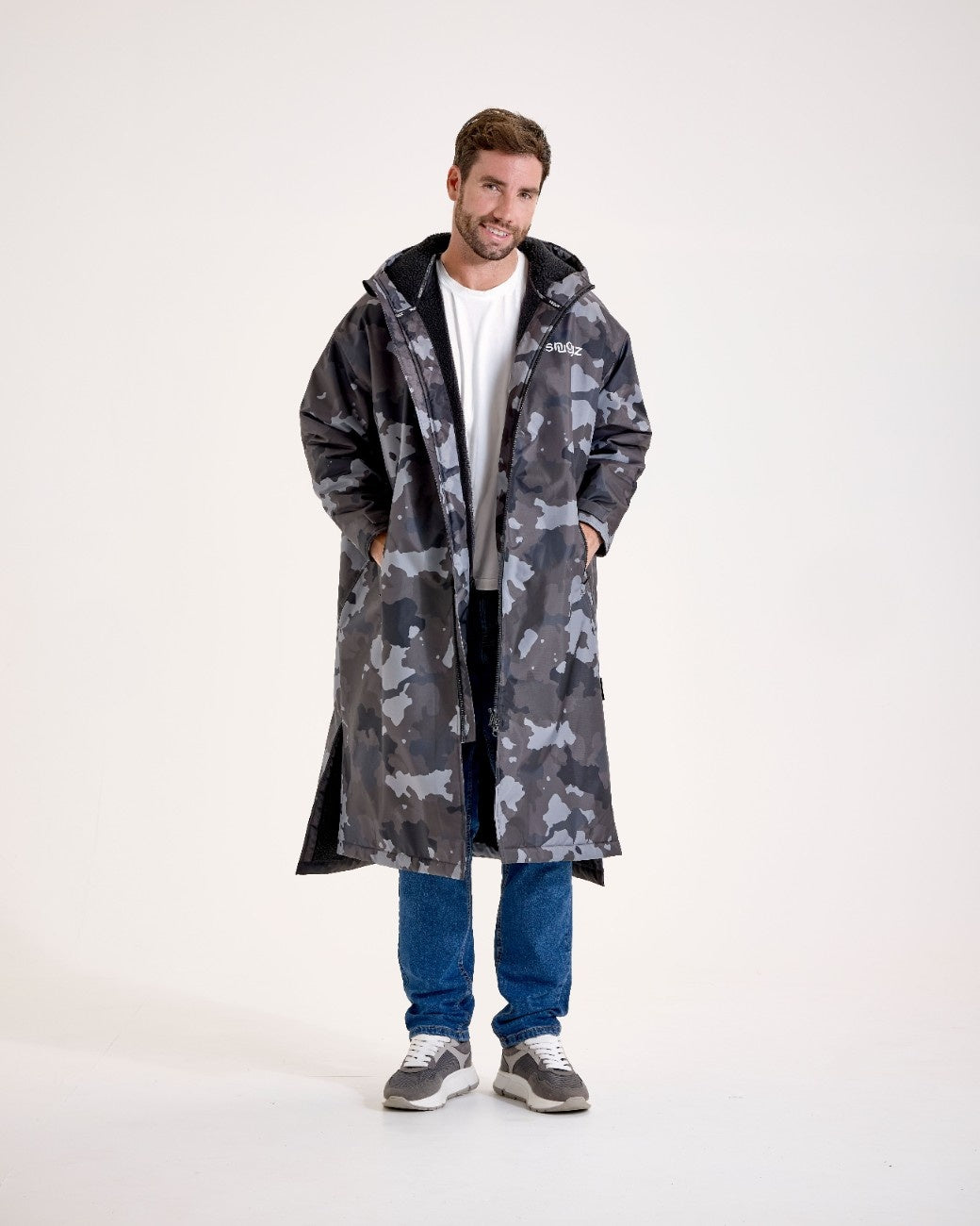 Snuggz Original Men Grey Camo Changing Robe
