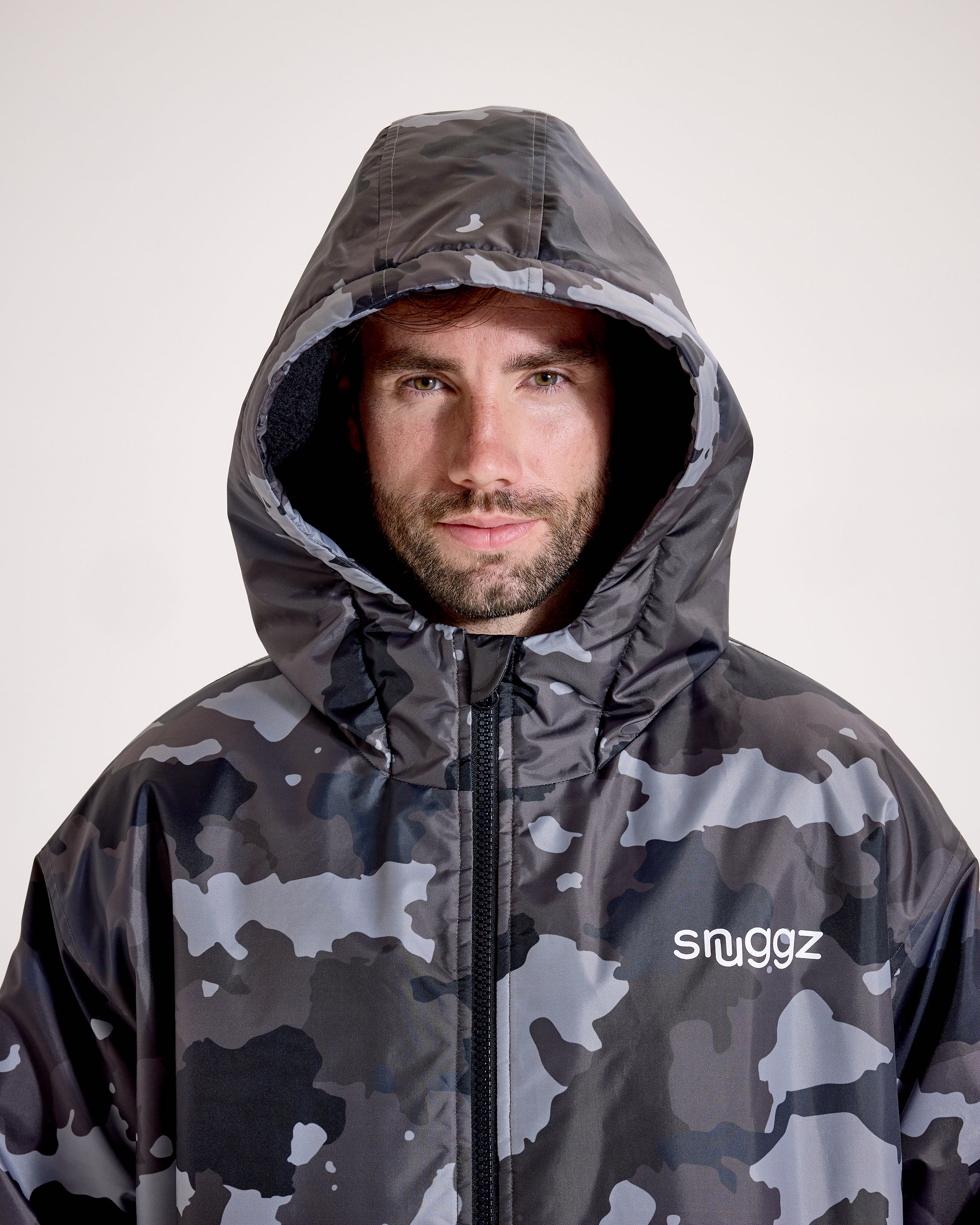 Snuggz Original Men Grey Camo Changing Robe