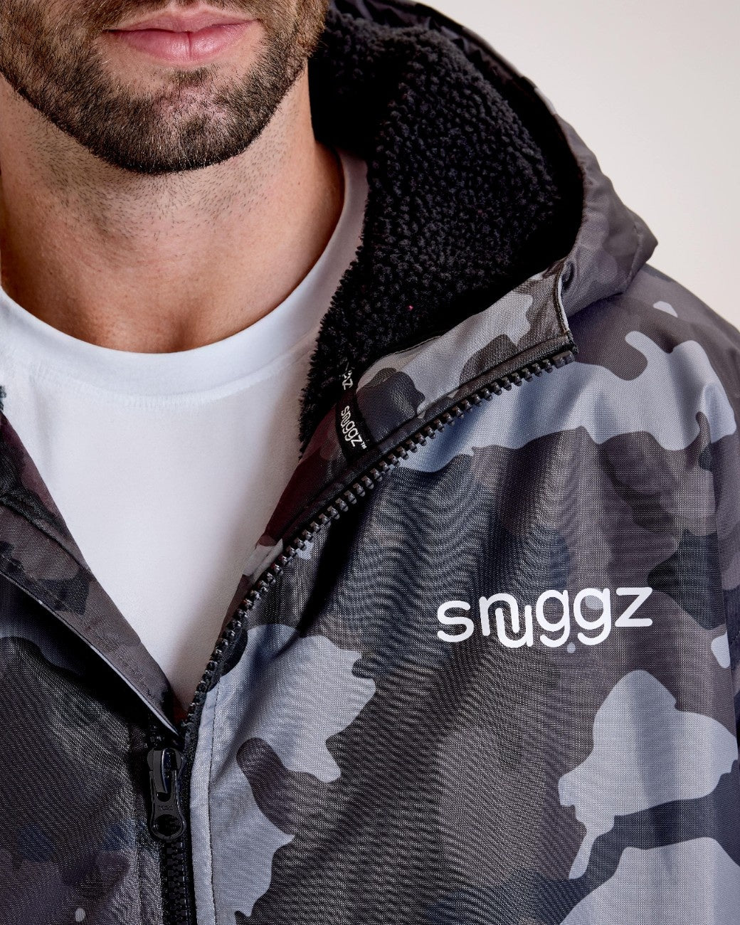 Snuggz Original Men Grey Camo Changing Robe