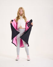 Snuggz Kids Lite Black Changing Robe with Pink Borg