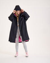 Snuggz Kids Lite Black Changing Robe with Pink Borg