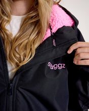 Snuggz Kids Lite Black Changing Robe with Pink Borg
