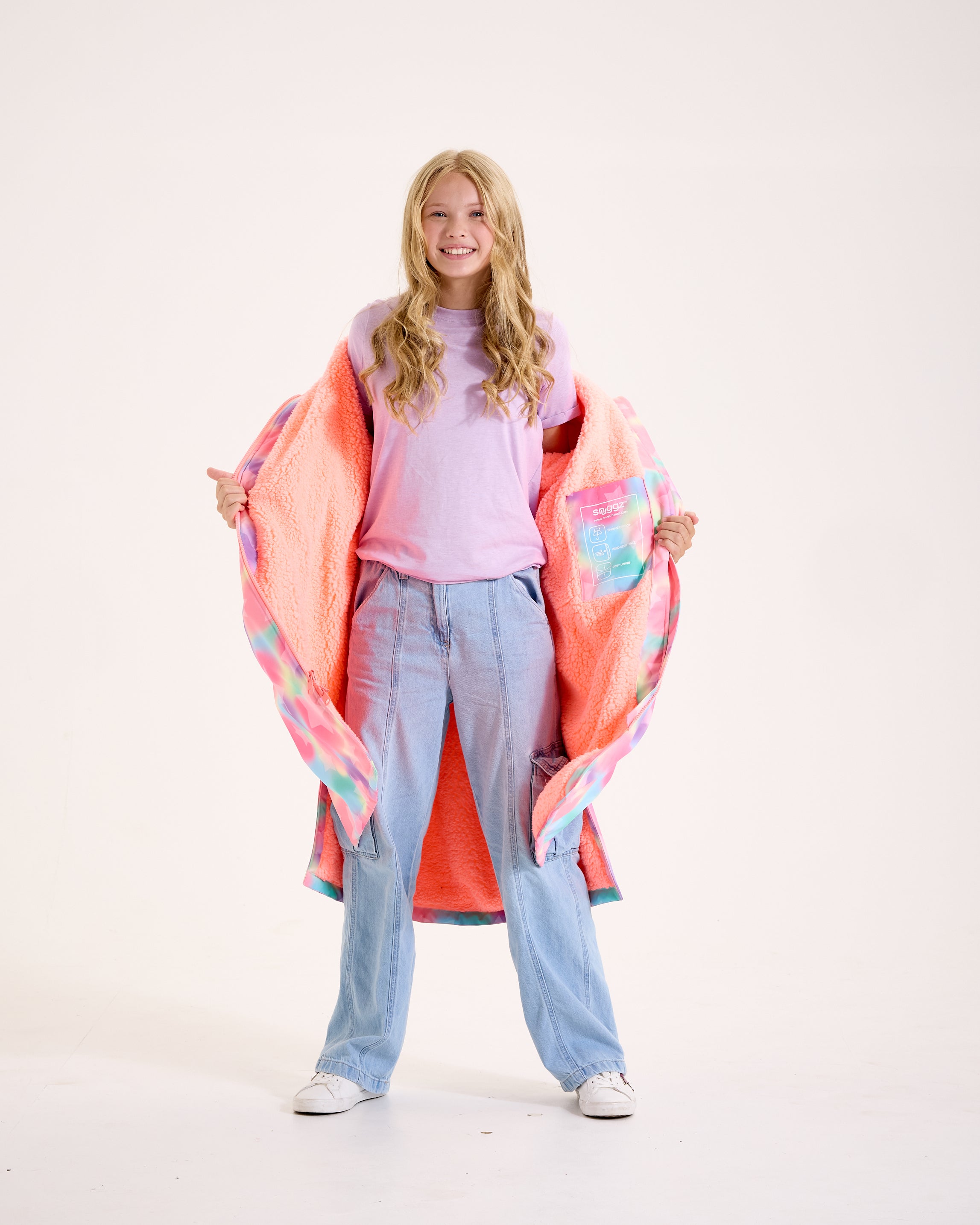 Snuggz Kids Lite Rainbow Star Print Changing Robe