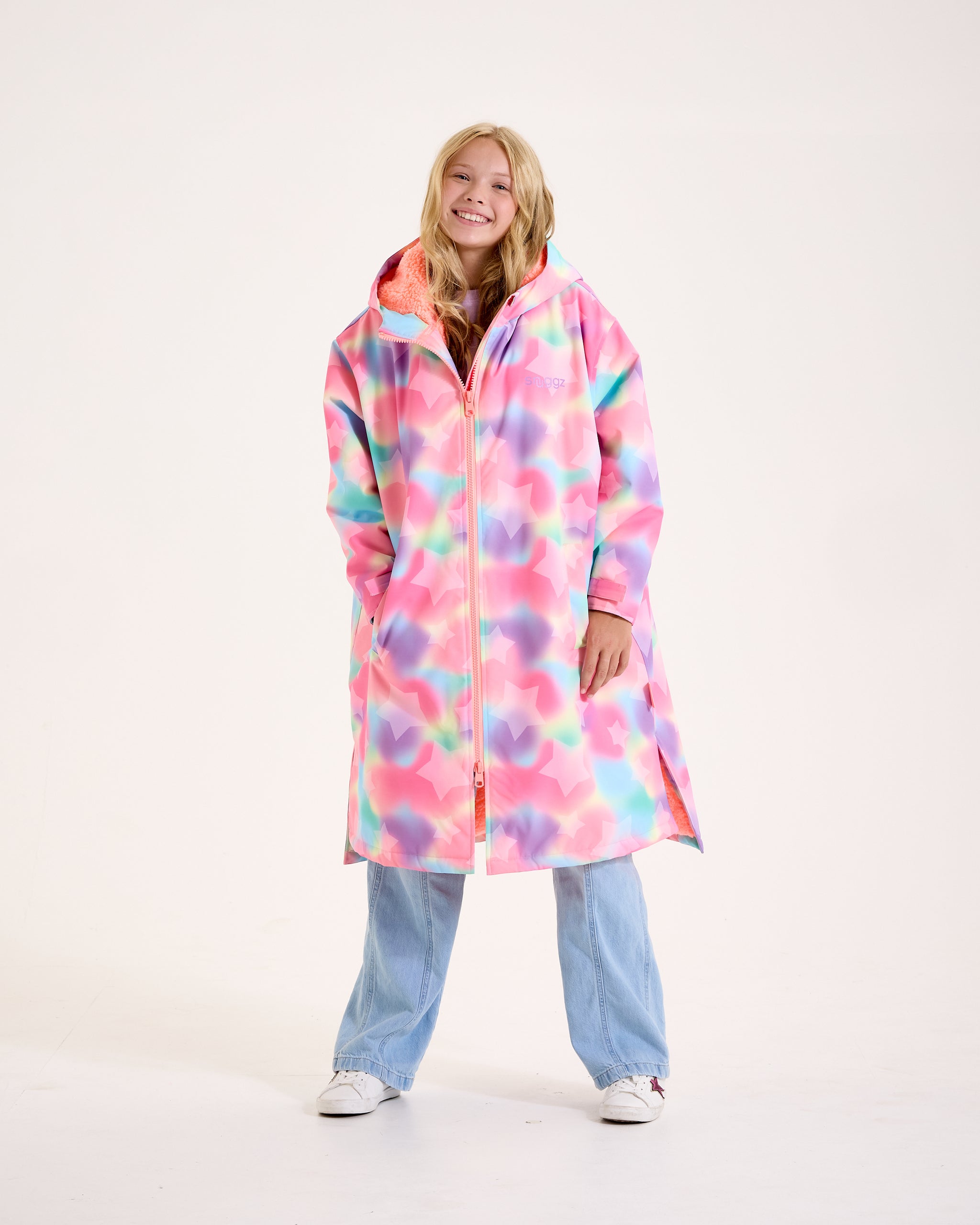 Snuggz Robe Snuggz Kids Lite Rainbow Star Print Changing Robe