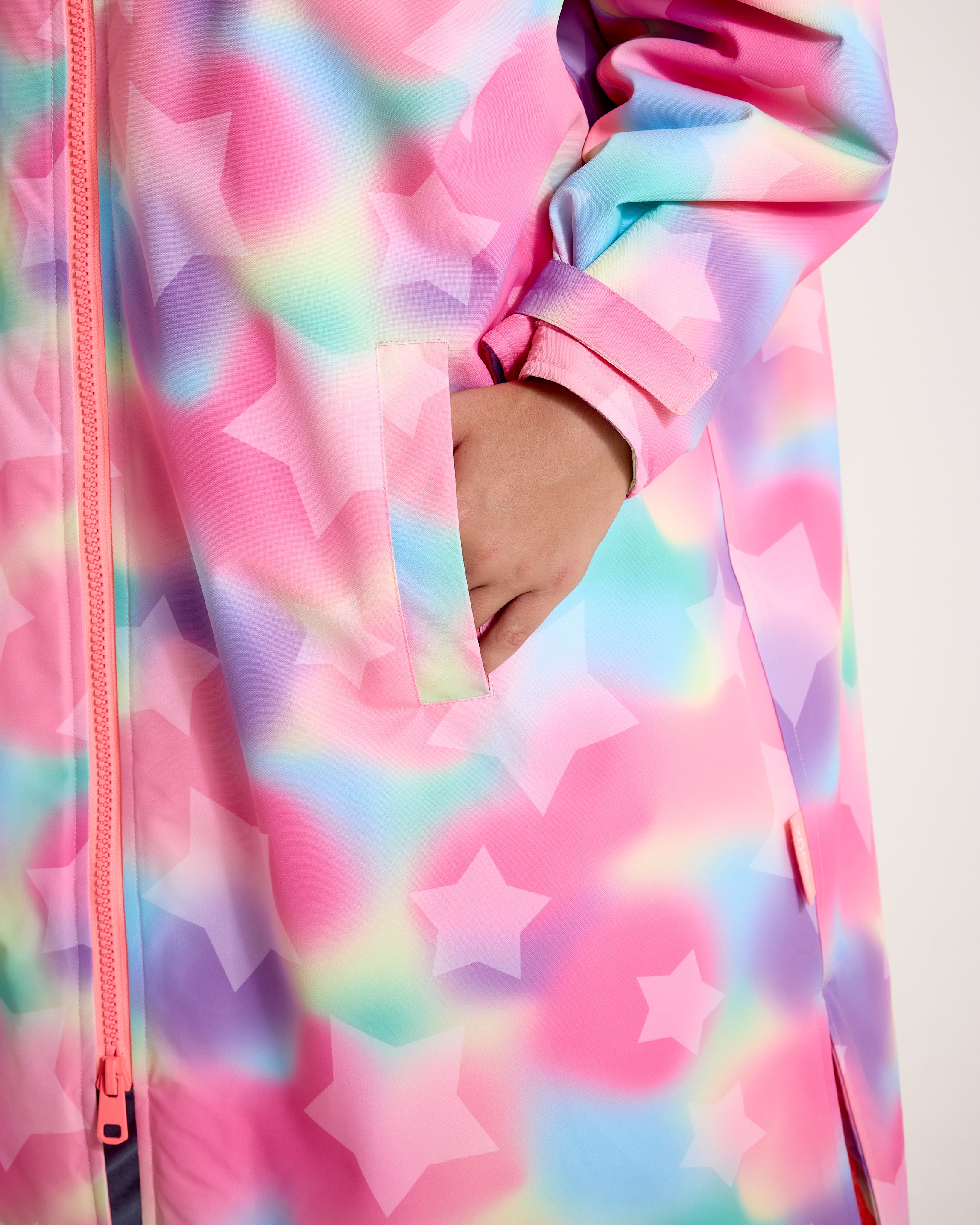 Snuggz Kids Lite Rainbow Star Print Changing Robe