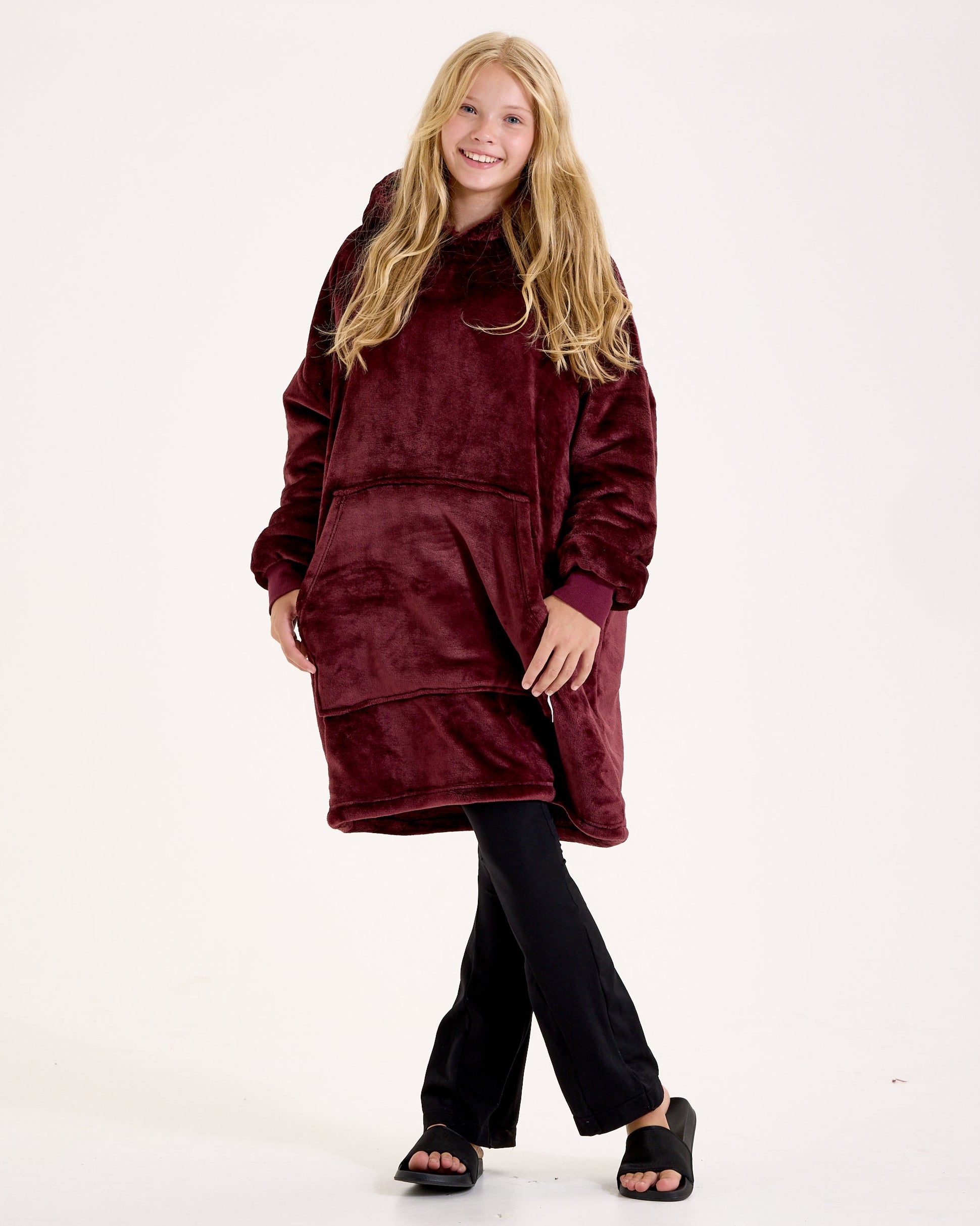 Snuggz Kids Original Burgundy Hooded Blanket