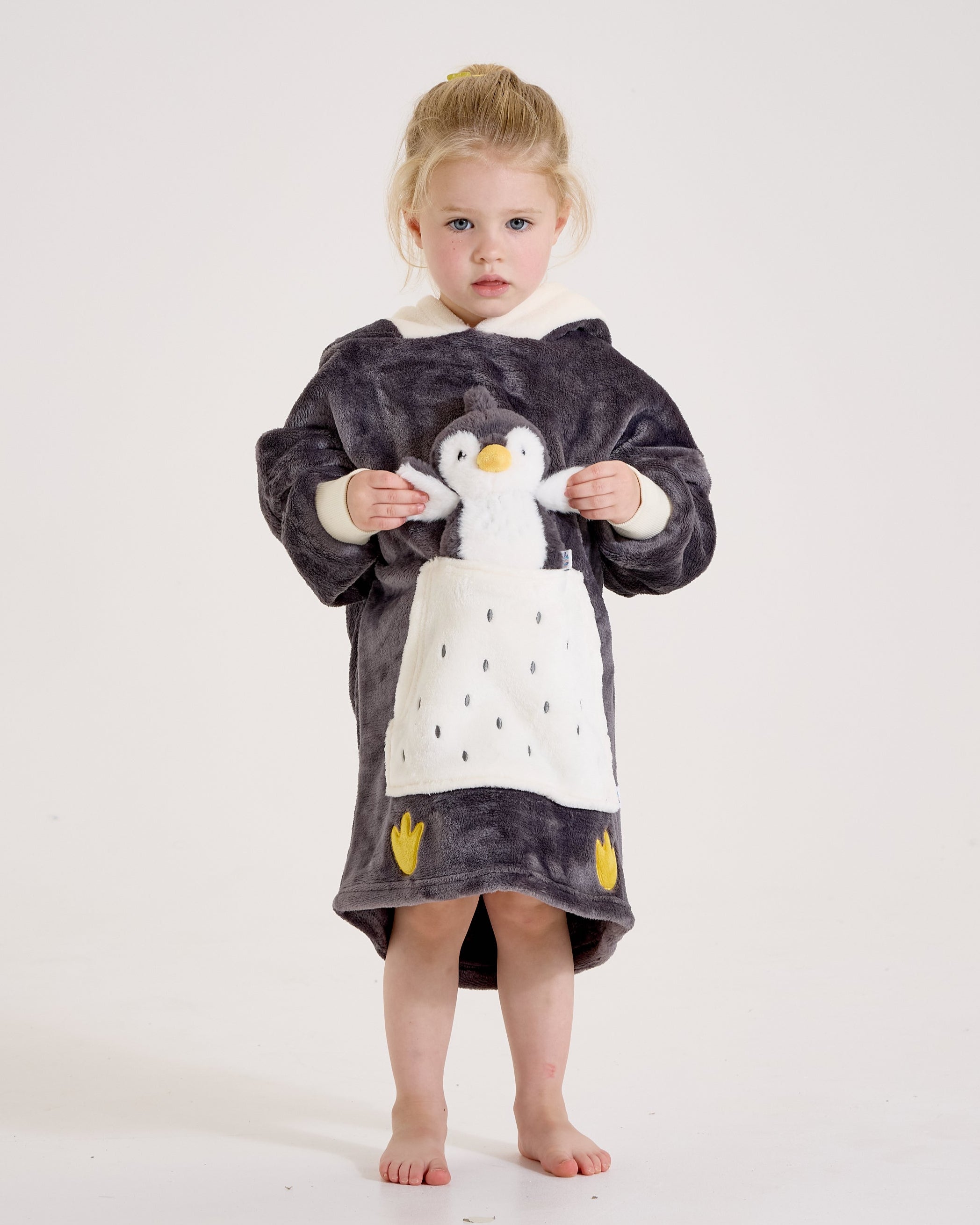 Snuggz Kids 2 in 1 Penguin Pocket Pal Hooded Blanket
