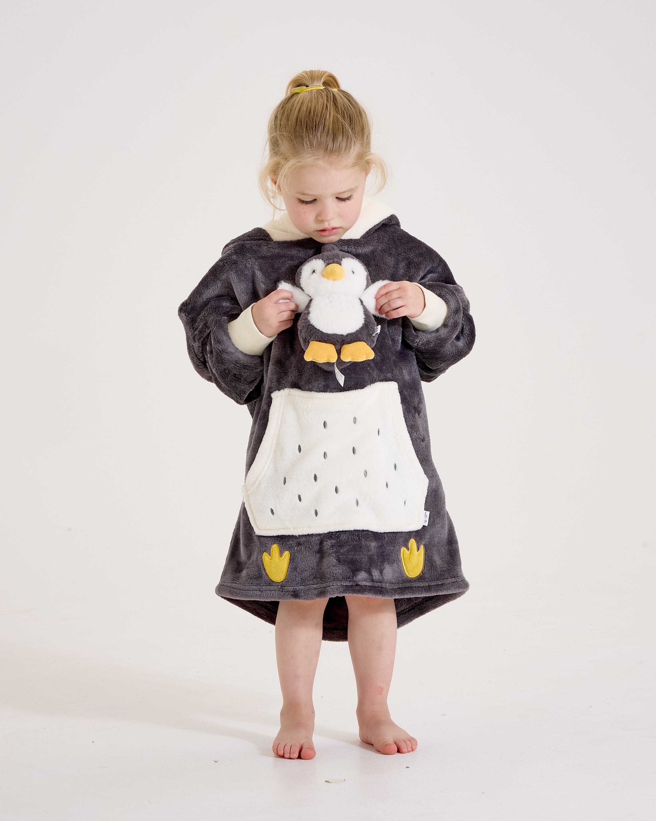 Snuggz Kids 2 in 1 Penguin Pocket Pal Hooded Blanket