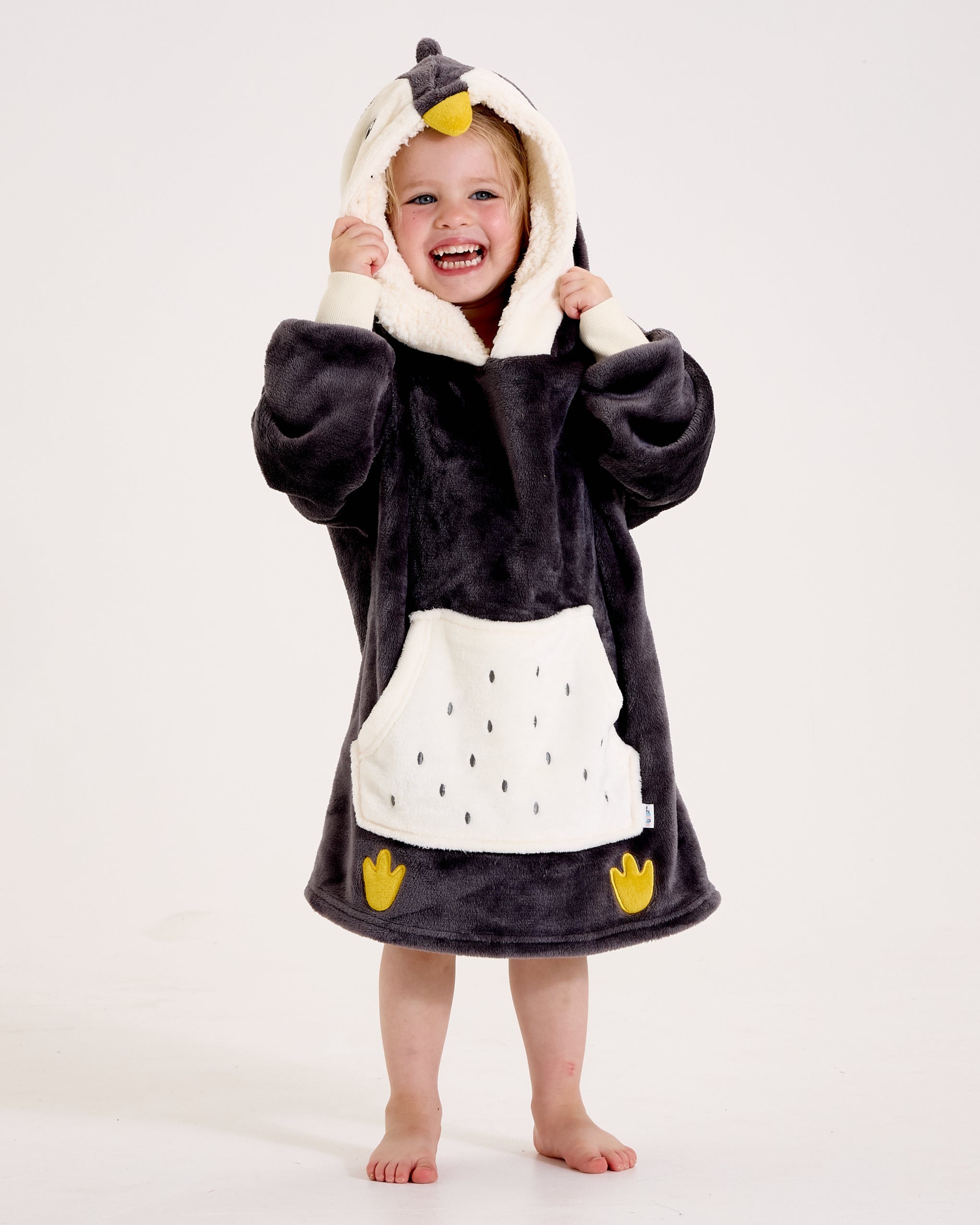 Snuggz Kids 2 in 1 Penguin Pocket Pal Hooded Blanket