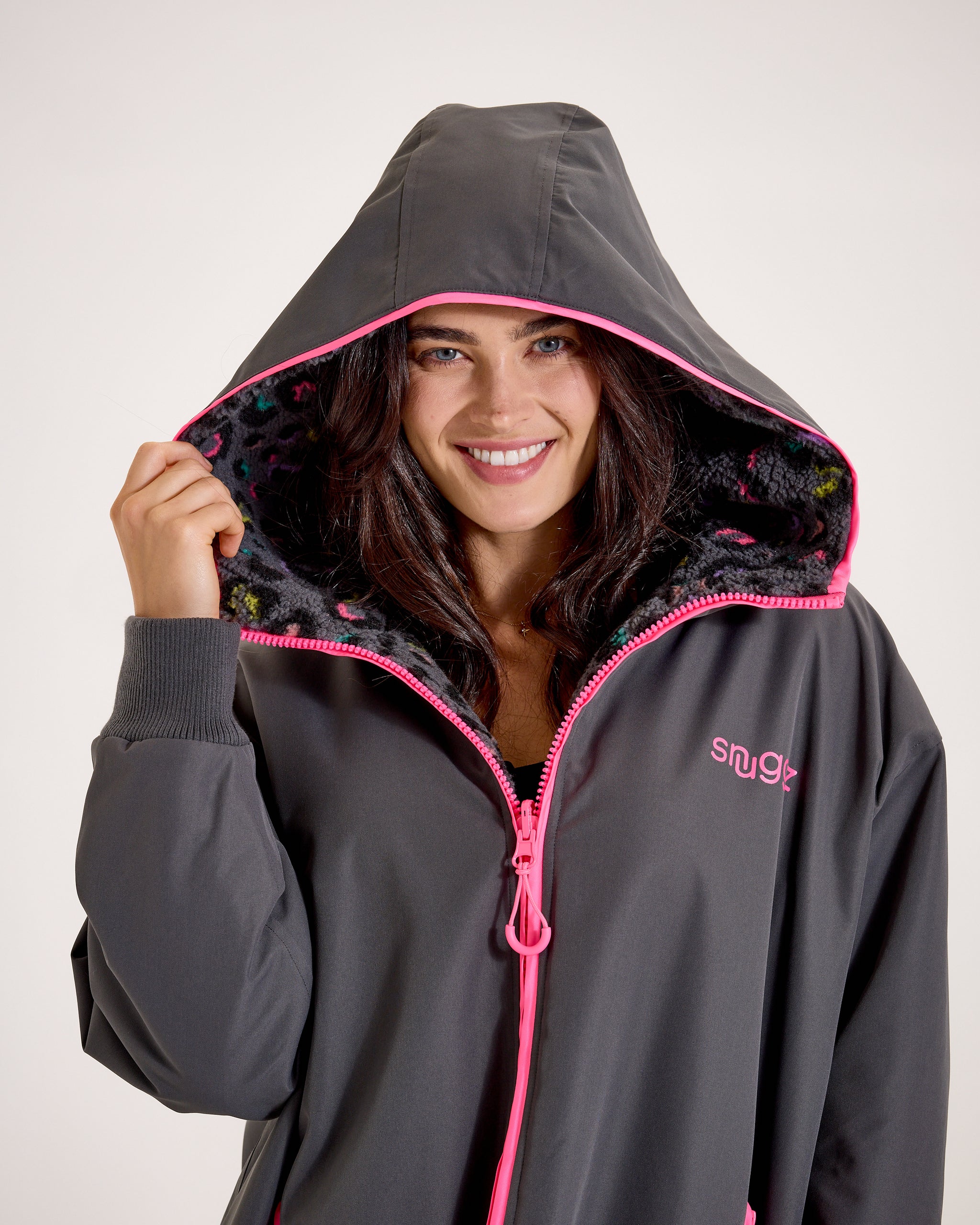 Snug Robe Snuggz Women Original Reversible Leopard Print Changing Robe