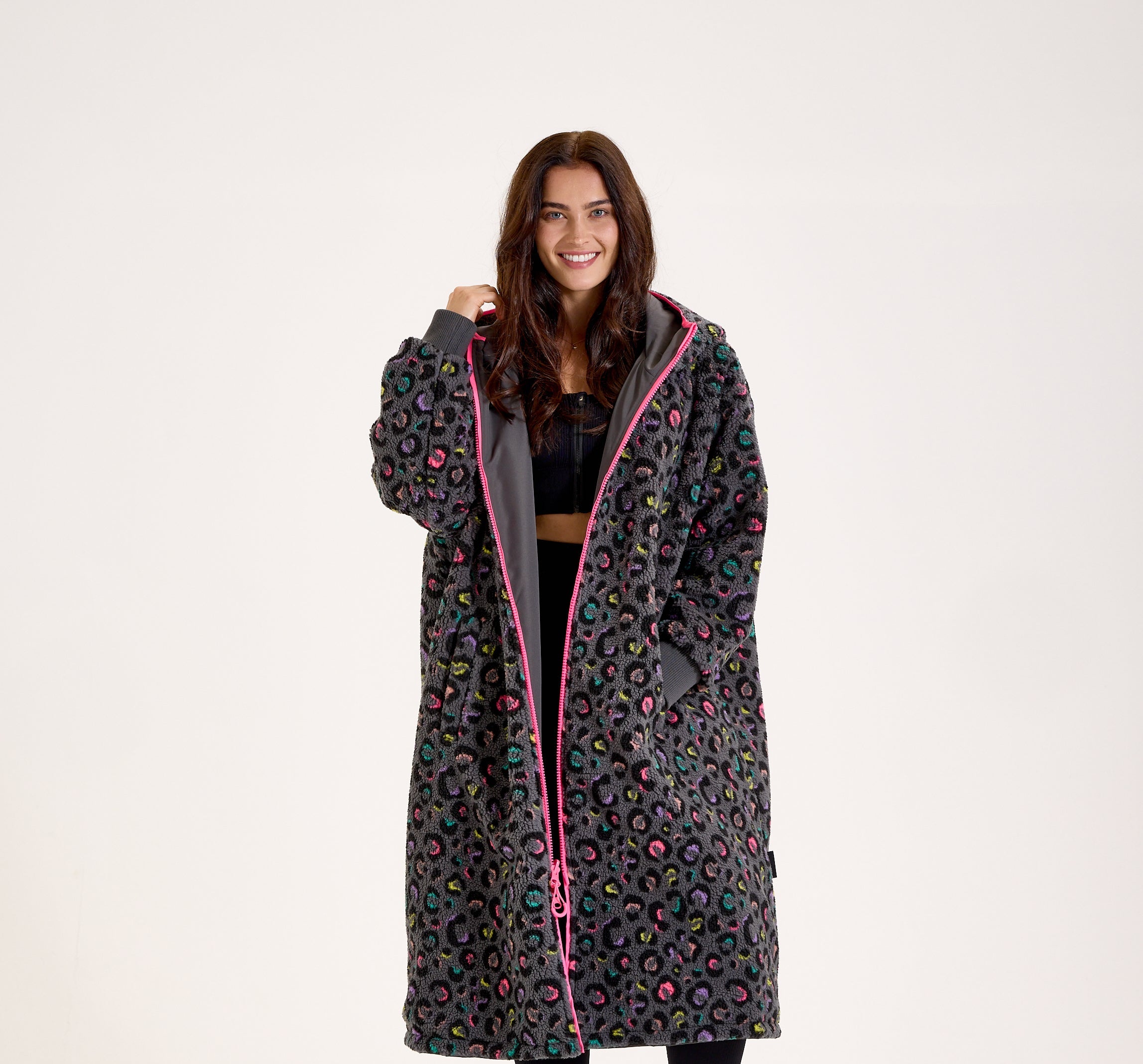 Snuggz Women Original Reversible Leopard Print Changing Robe