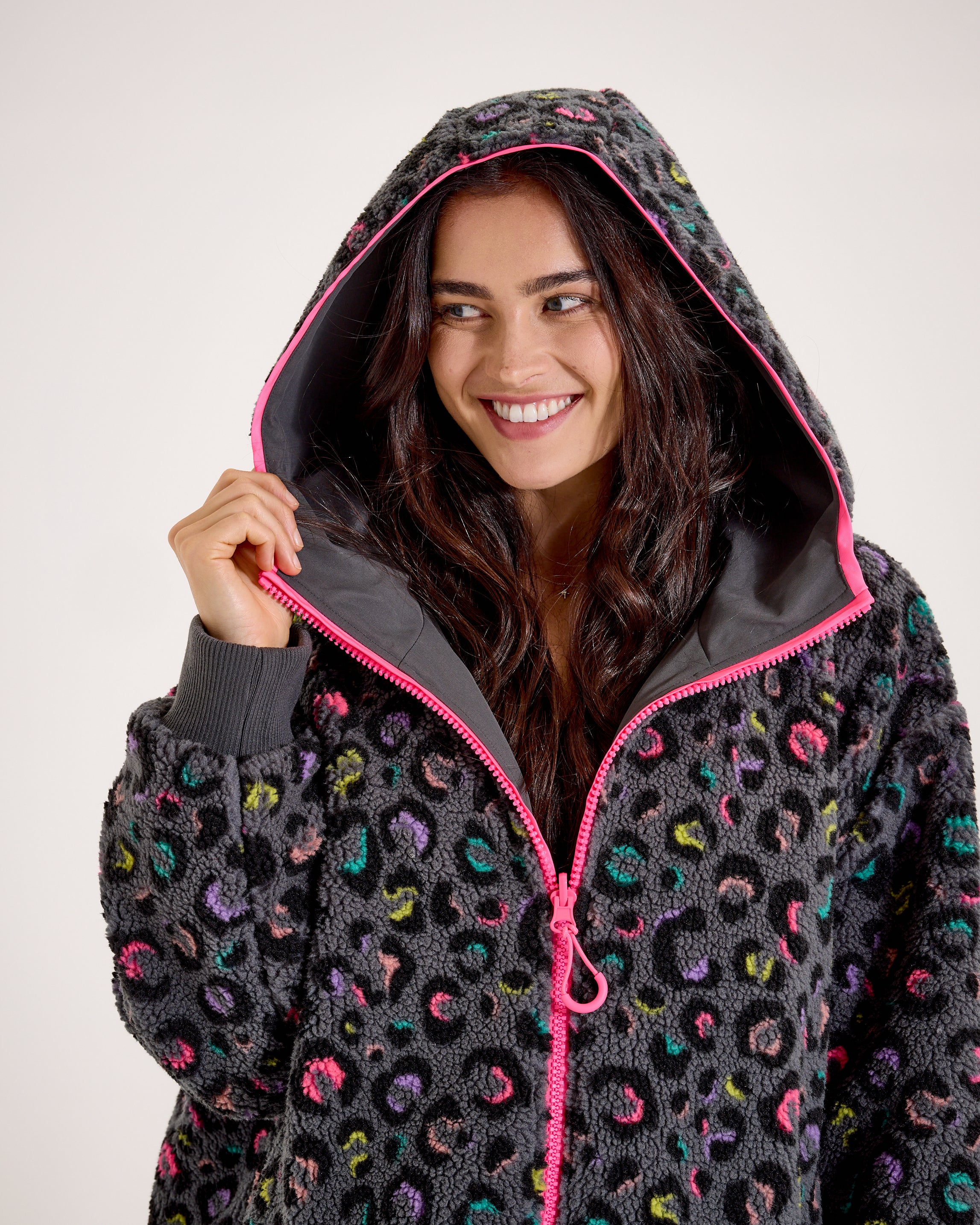 Snuggz Women Original Reversible Leopard Print Changing Robe