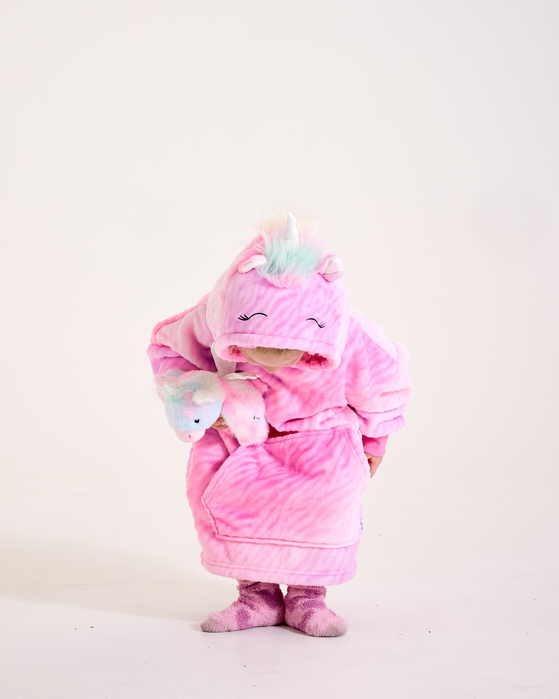 Snuggz Kids 2 in 1 Unicorn Pocket Pal Hooded Blanket