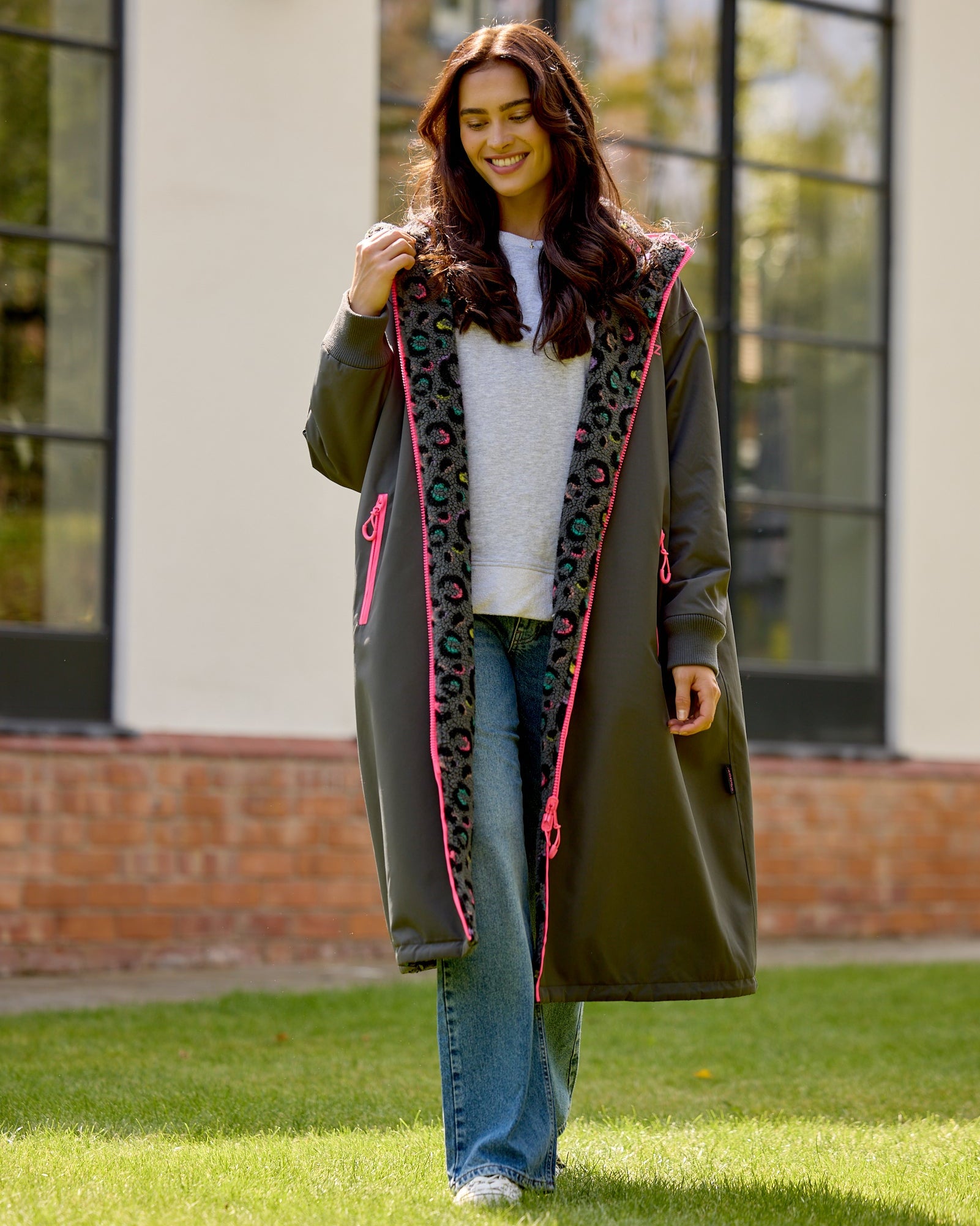 Snuggz Women Original Reversible Leopard Print Changing Robe