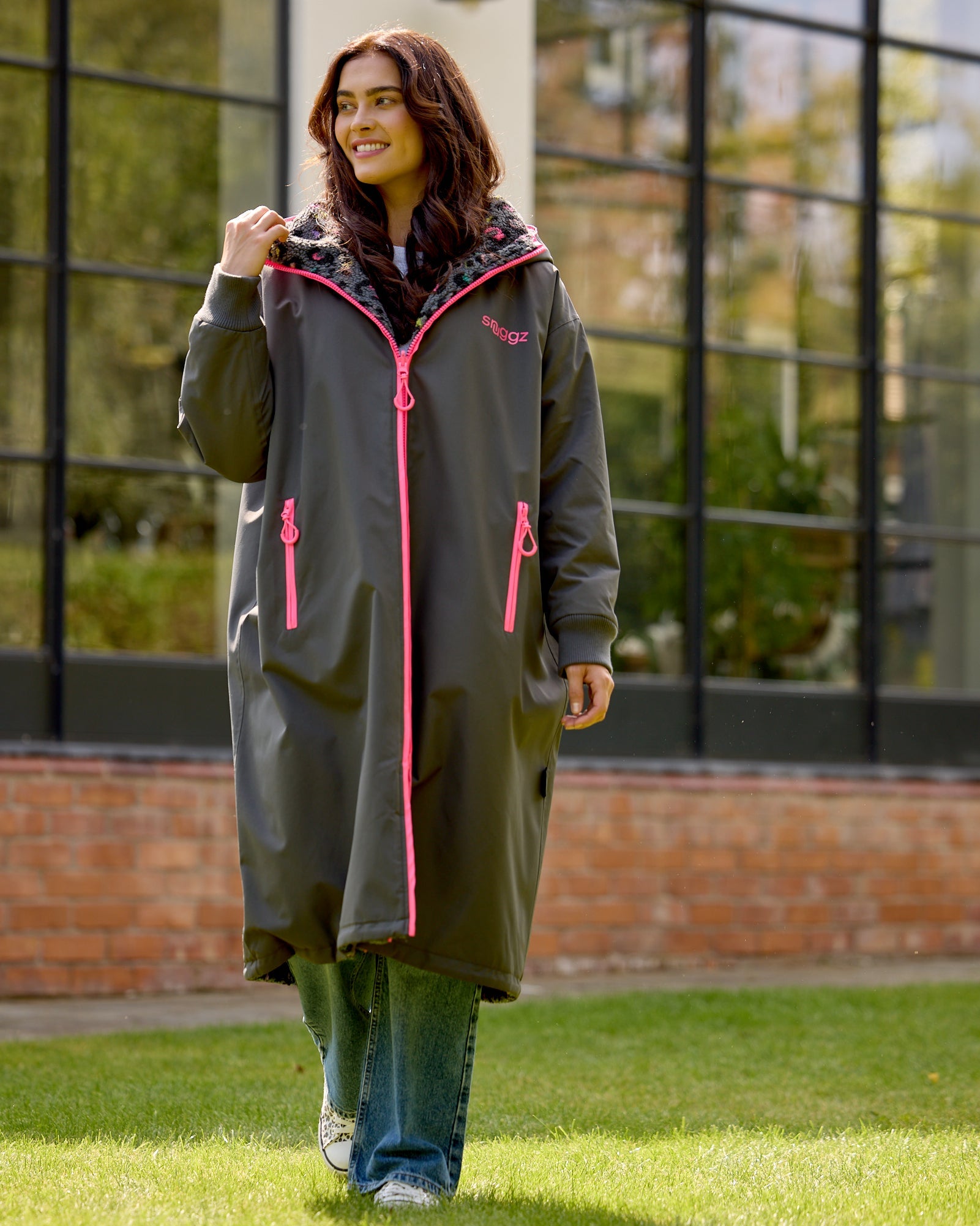 Snuggz Women Original Reversible Leopard Print Changing Robe