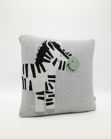 Snuggz Knitted Safari Zebra Cushion With Filler