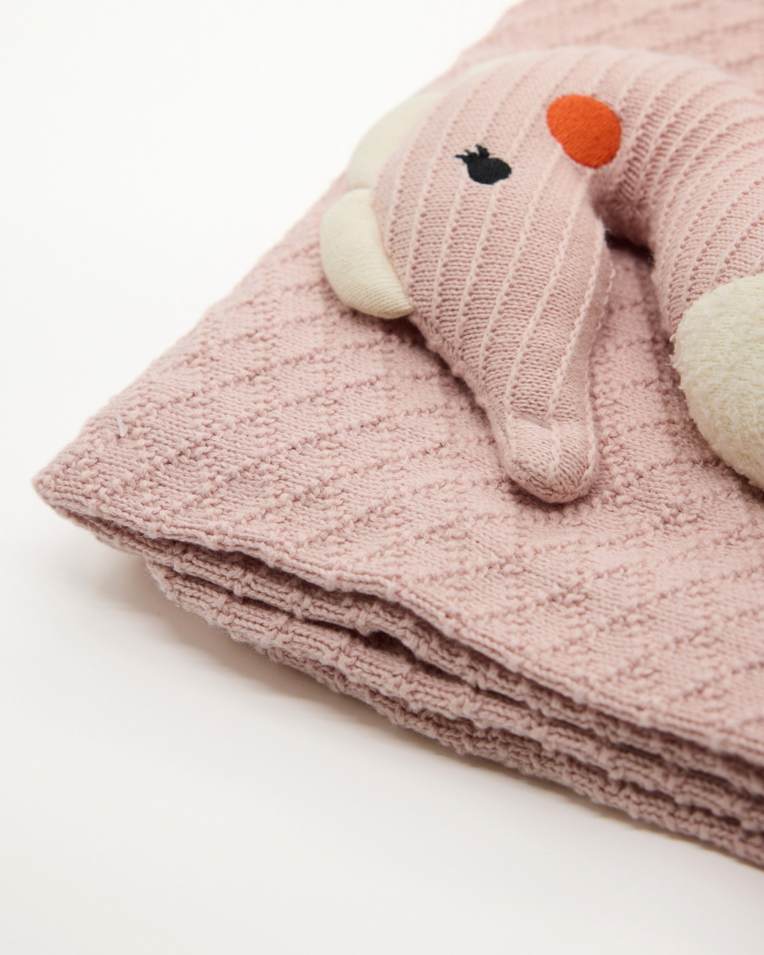 Snuggz Knitted Seahorse Toy & Cotton Baby Blanket Set