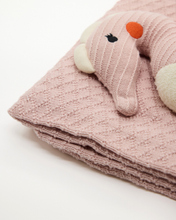 Snuggz Knitted Seahorse Toy & Cotton Baby Blanket Set