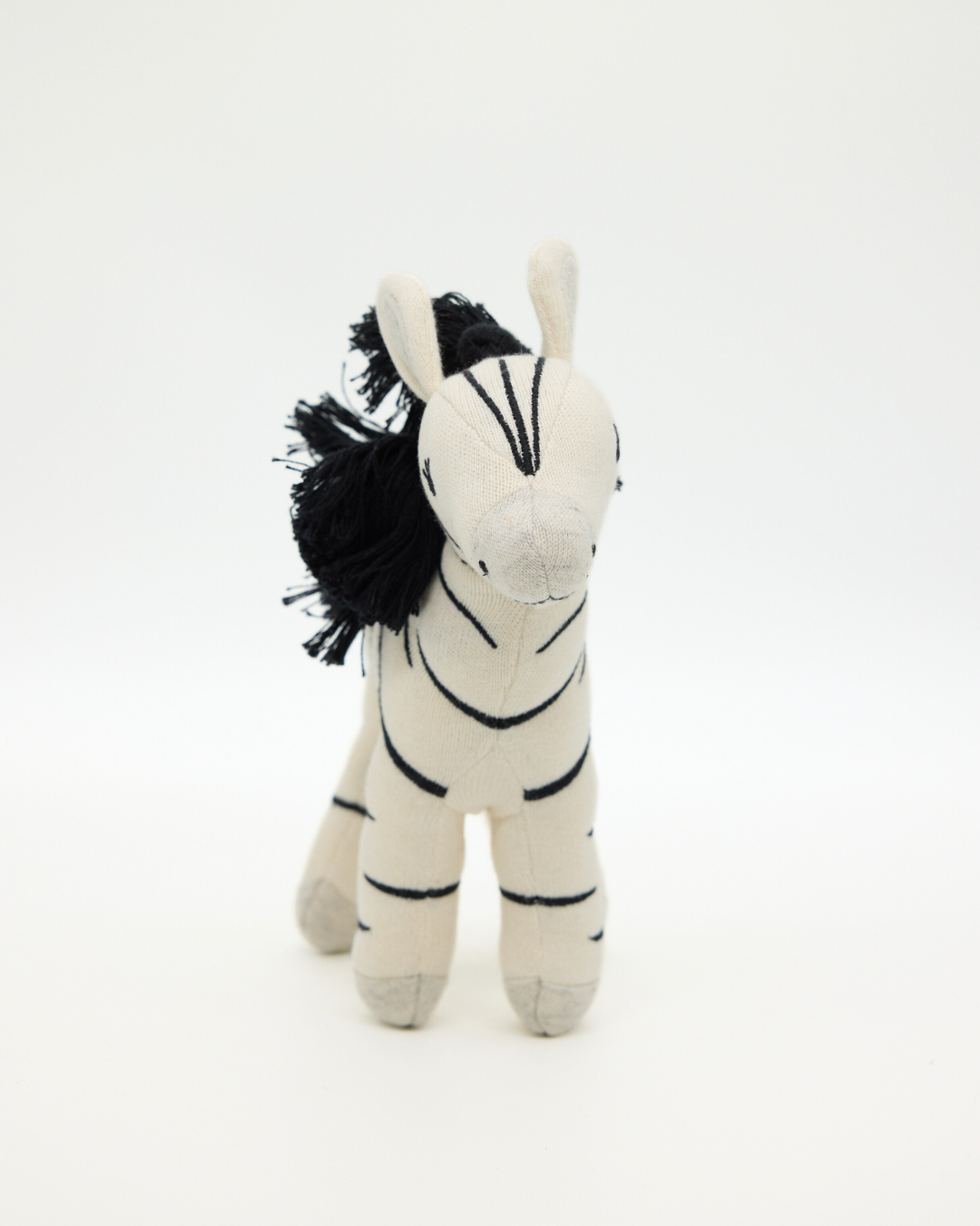 Snuggz Knitted Safari Zebra Standing Toy - Medium
