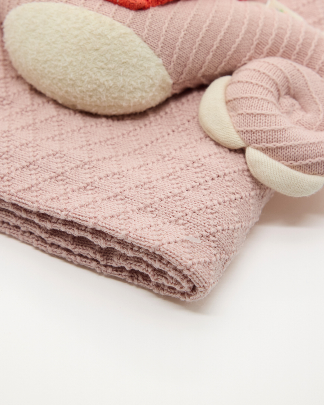Snuggz Knitted Seahorse Toy & Cotton Baby Blanket Set