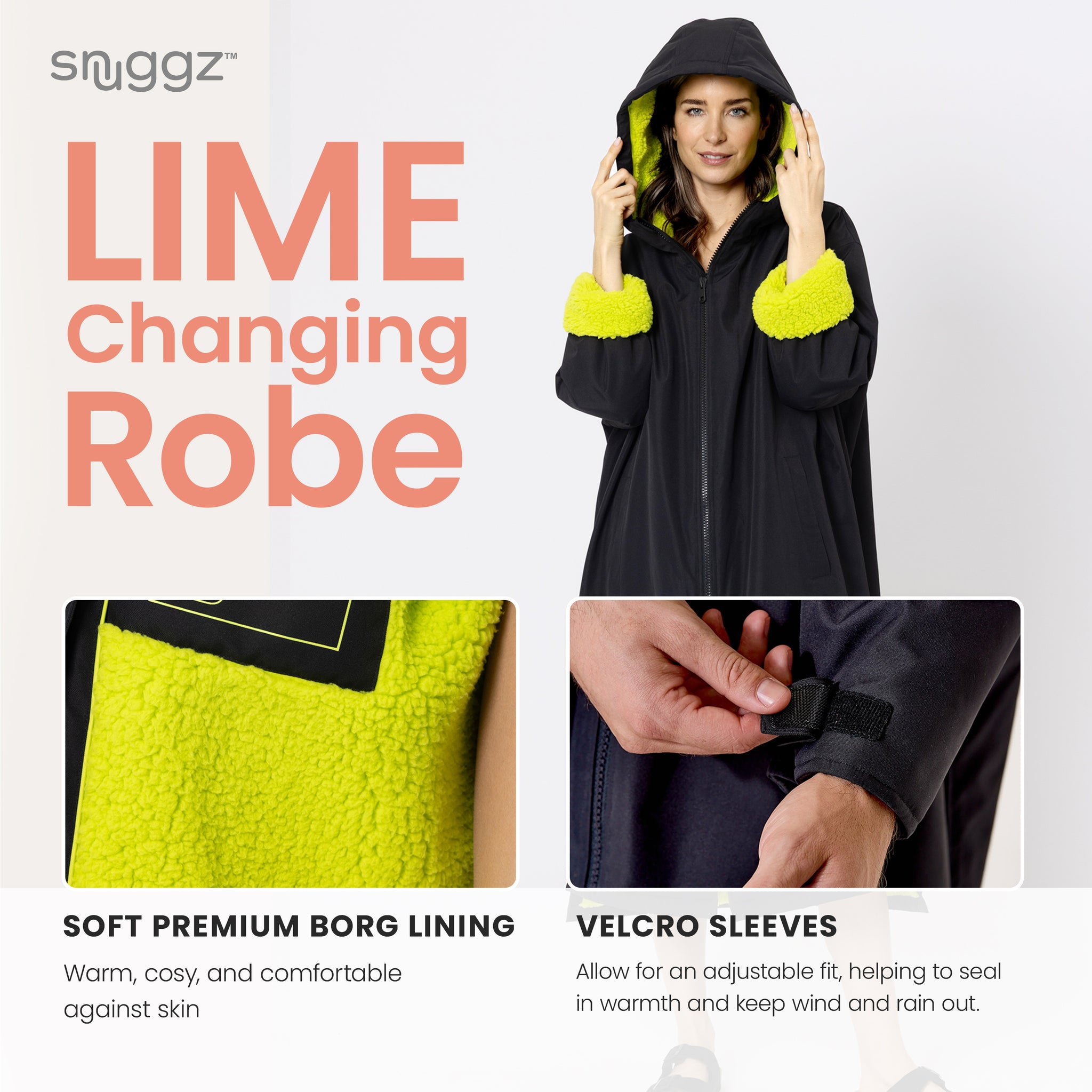 Snuggz Robe Snuggz Women Lime Lining Changing robe