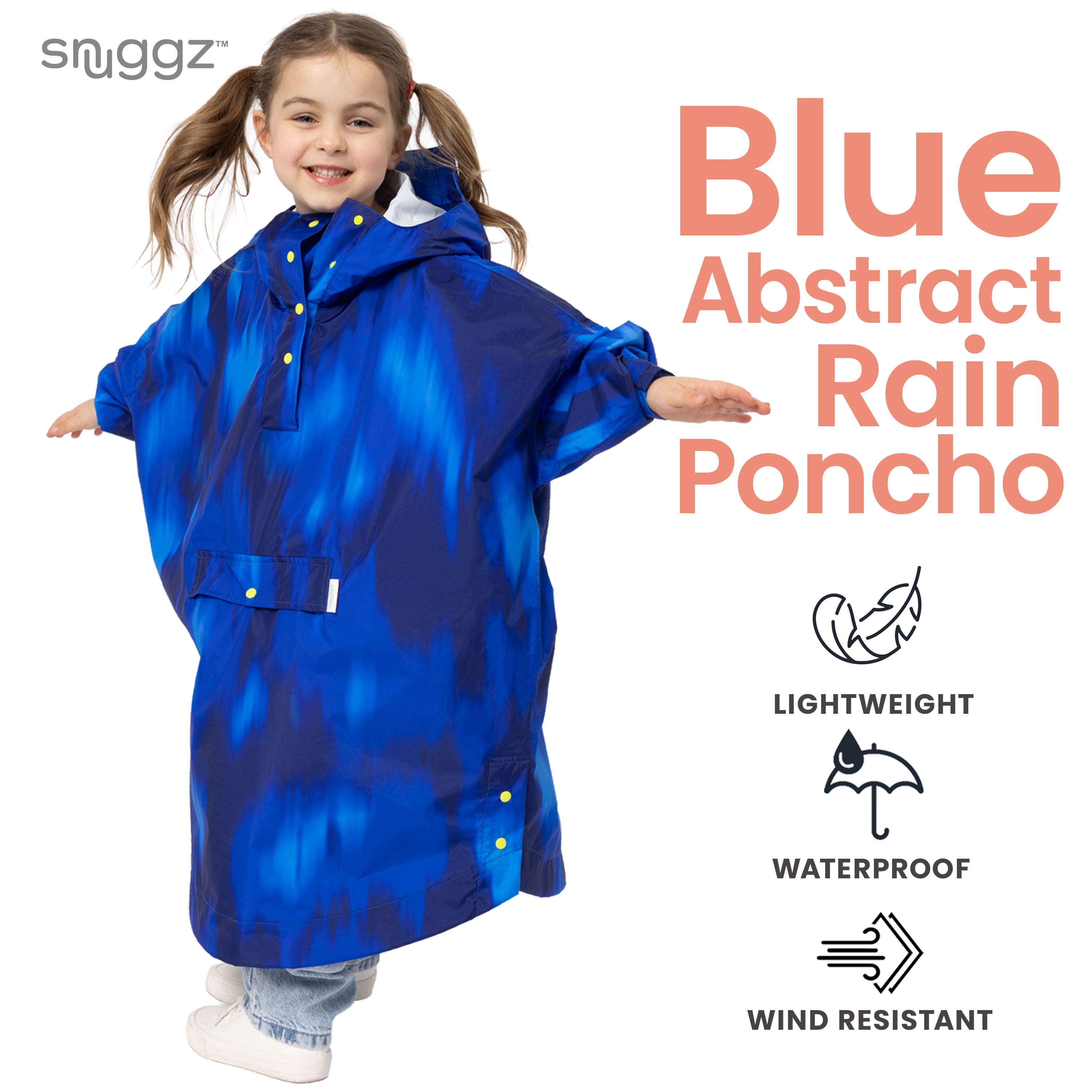 Snuggz Abstract Rain Poncho Kids