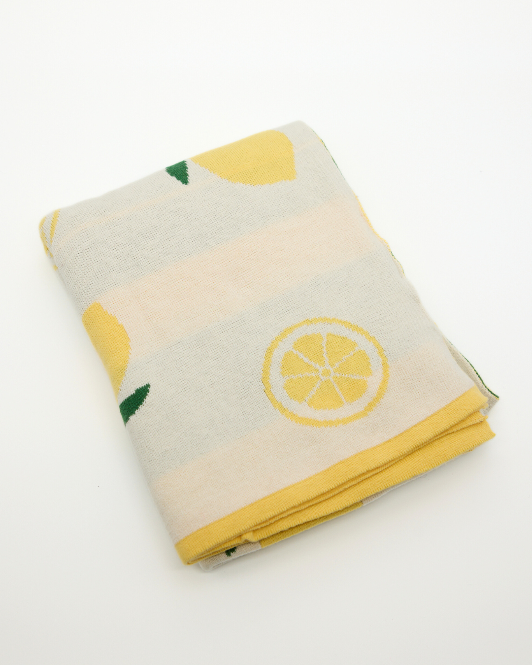 Snuggz Cotton Knitted Lemon Baby Blanket, 80 x 100 cm