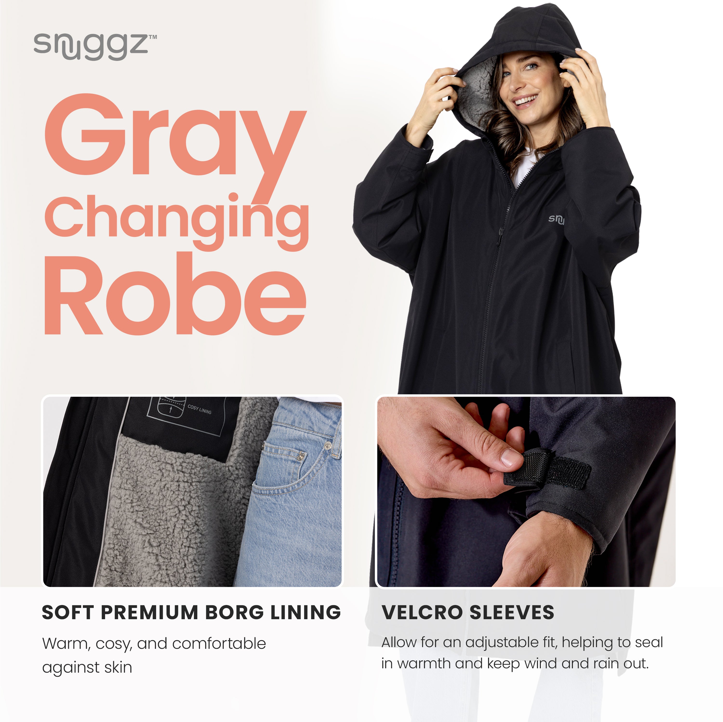 Snuggz Lite Women Grey Changing Robe
