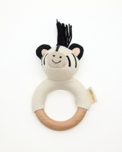 Snuggz Knitted Zebra Ring Rattle Baby Toy