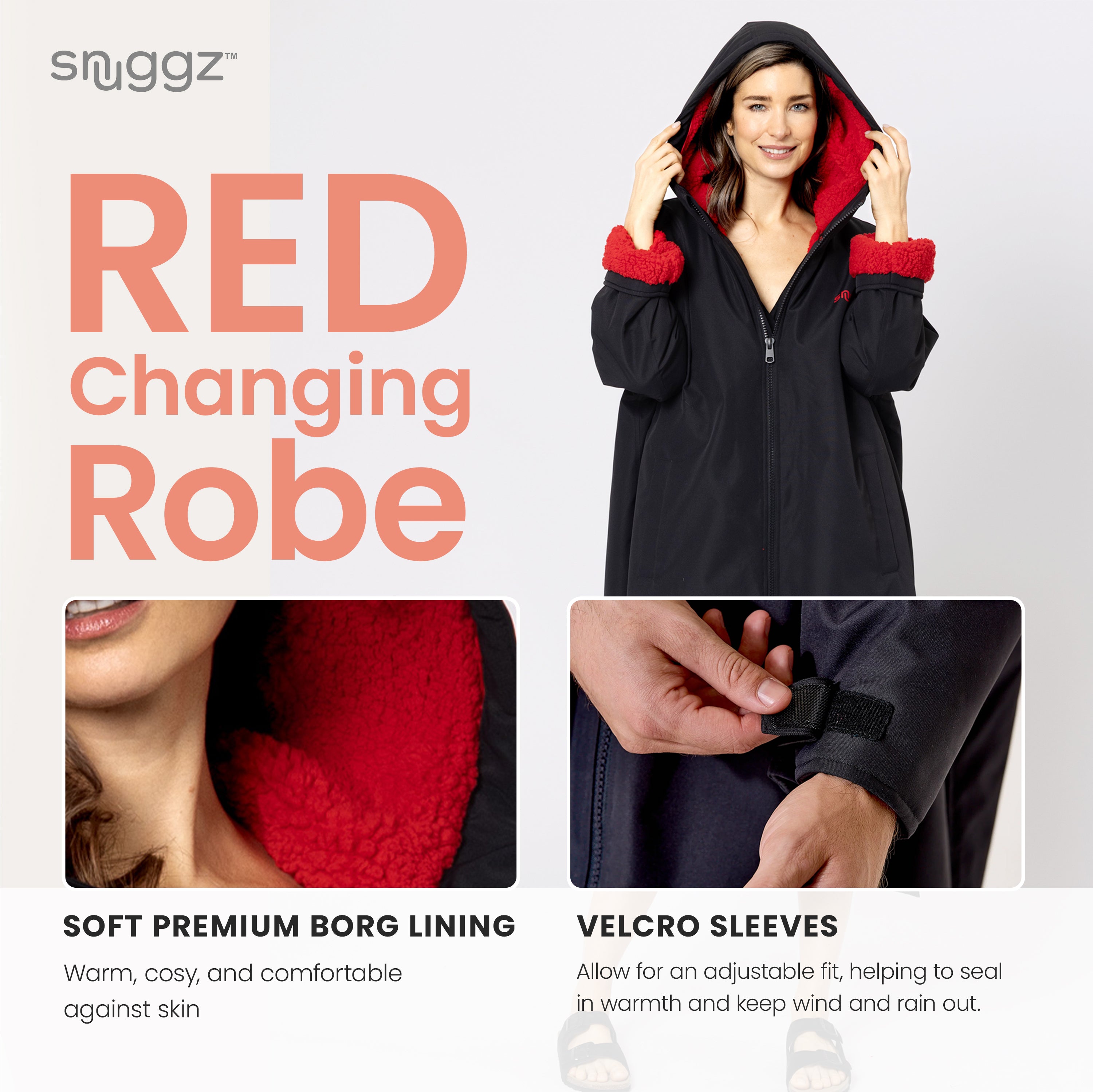 Snuggz Lite Women Red Changing robe