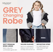 Snuggz Lite Girls Grey Changing Robe